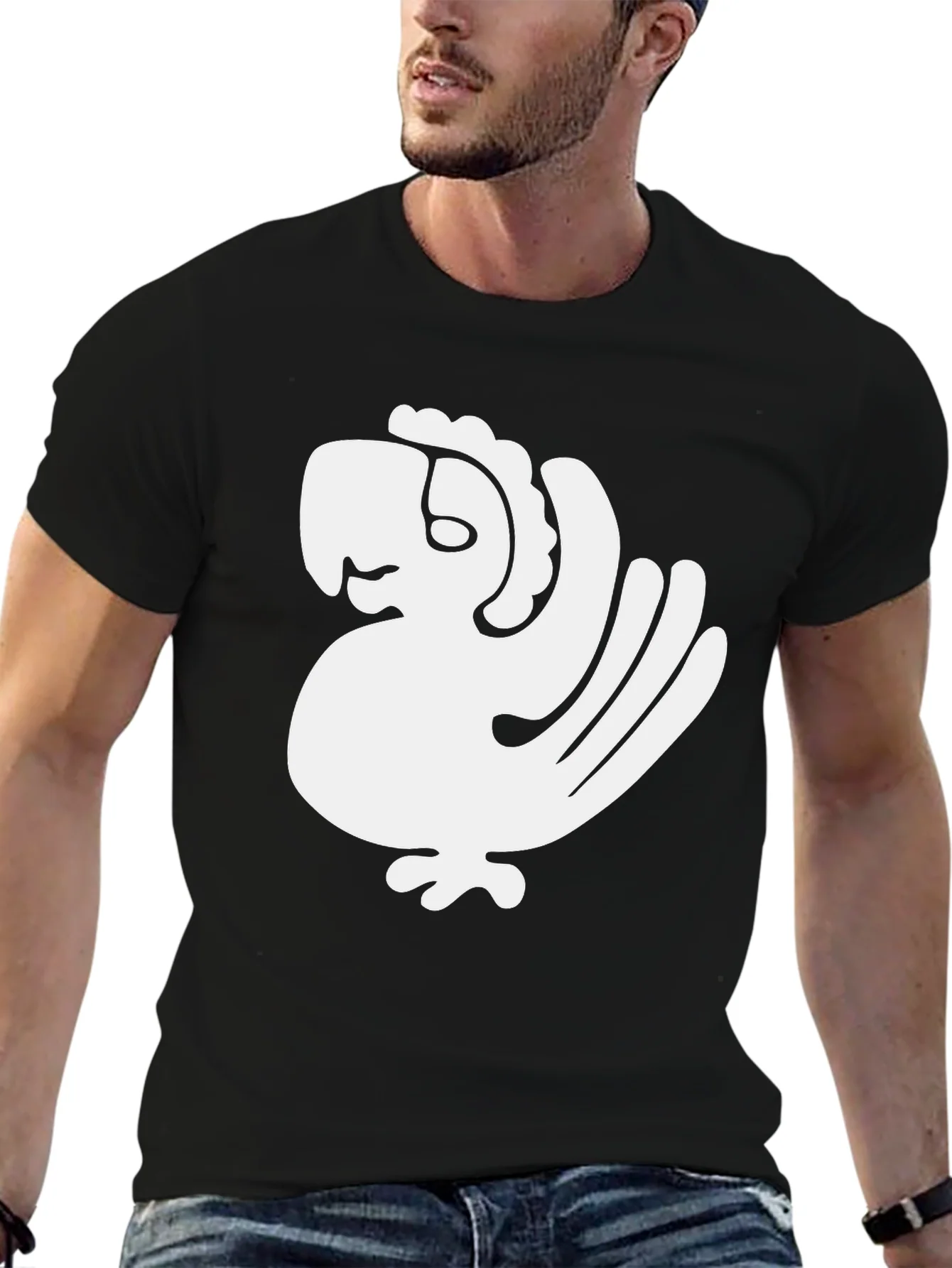 Abstract Bird Graphic Tee - Stylish & Unique