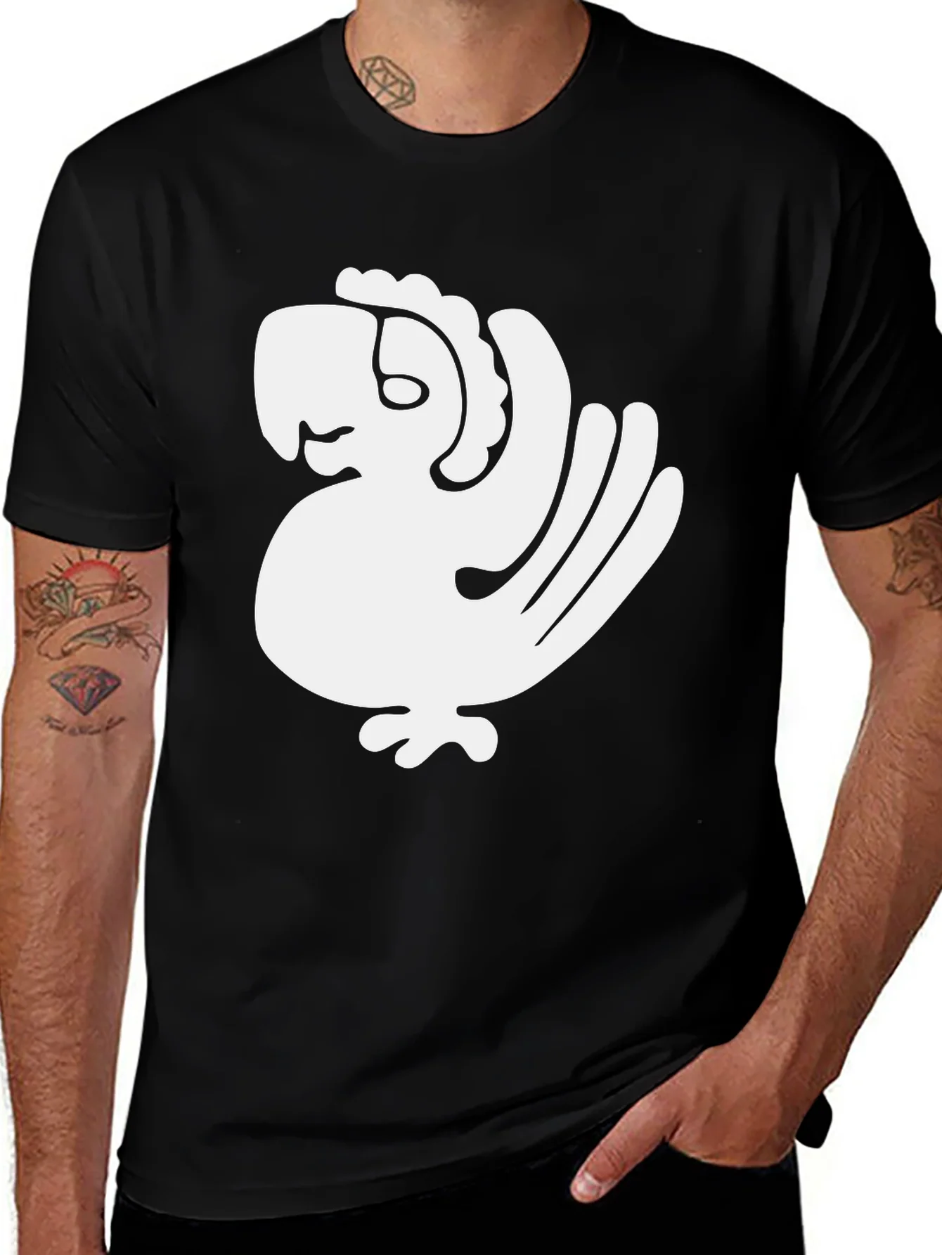 Abstract Bird Graphic Tee - Stylish & Unique
