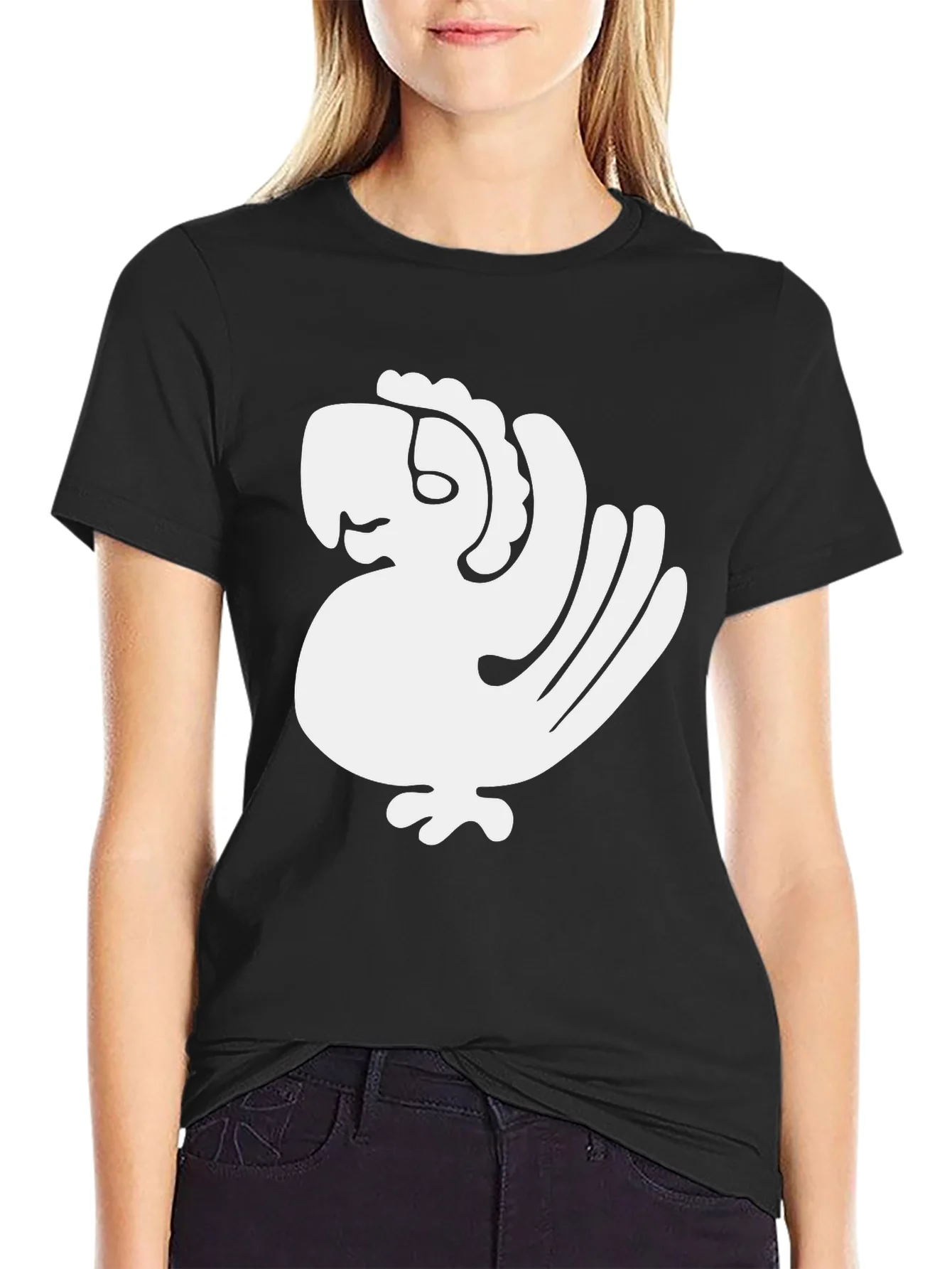 Abstract Bird Graphic Tee - Stylish & Unique