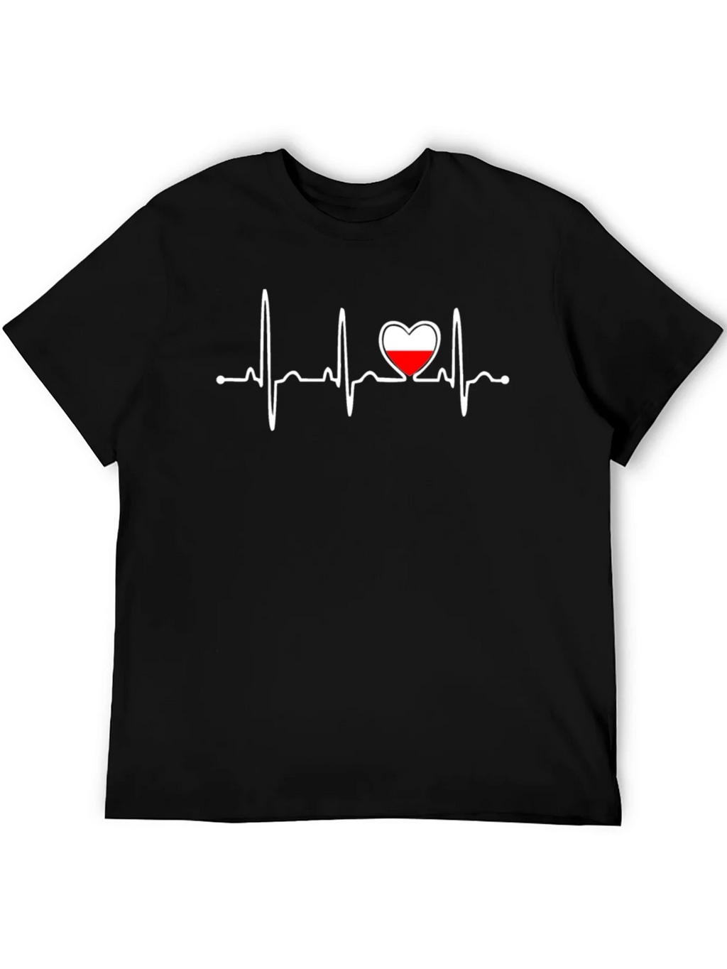 Heartbeat Poland Flag Graphic T-Shirt