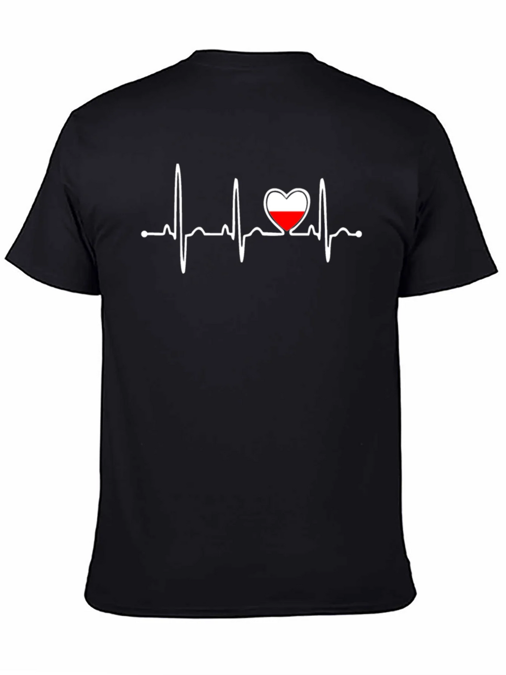 Heartbeat Poland Flag Graphic T-Shirt