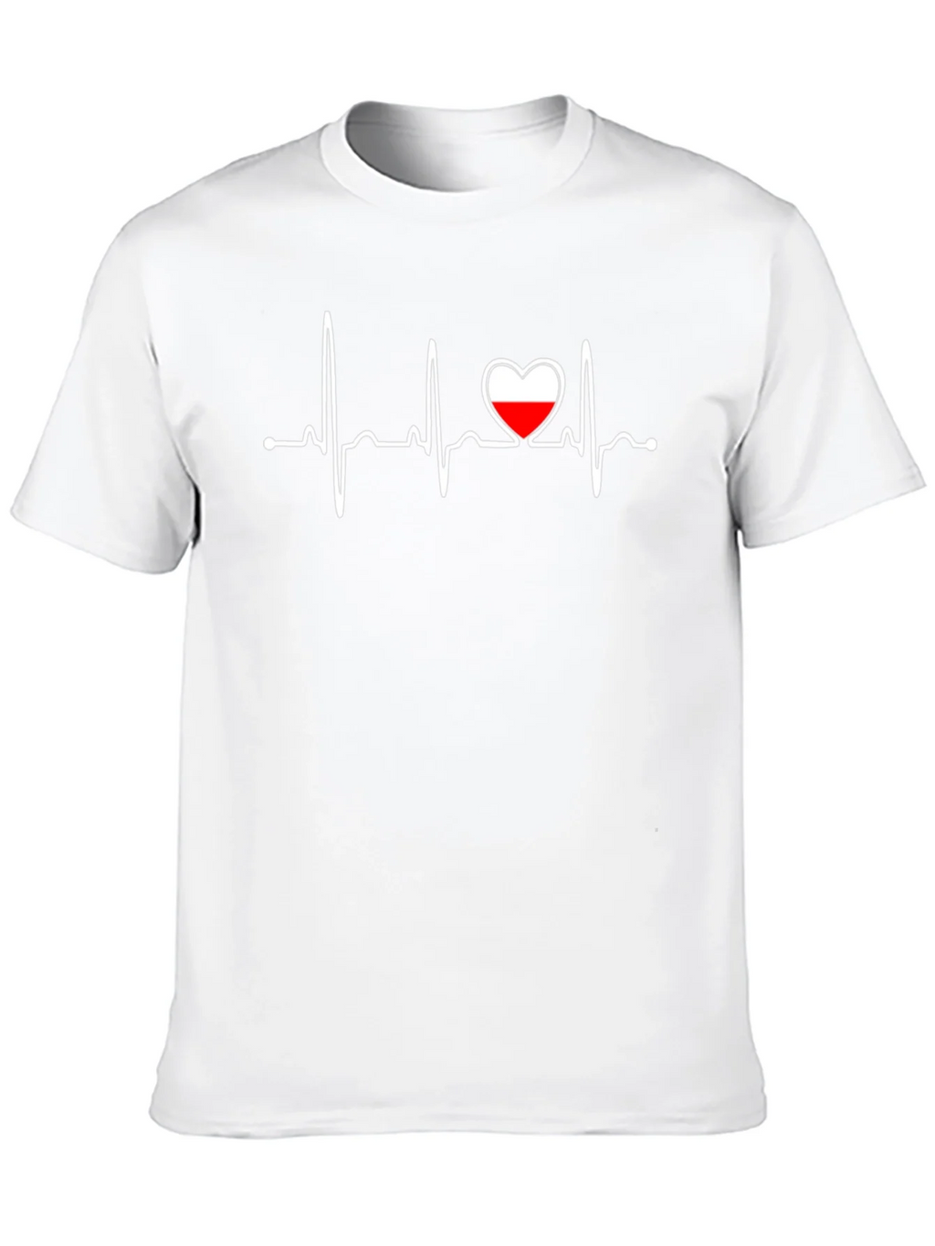Heartbeat Poland Flag Graphic T-Shirt