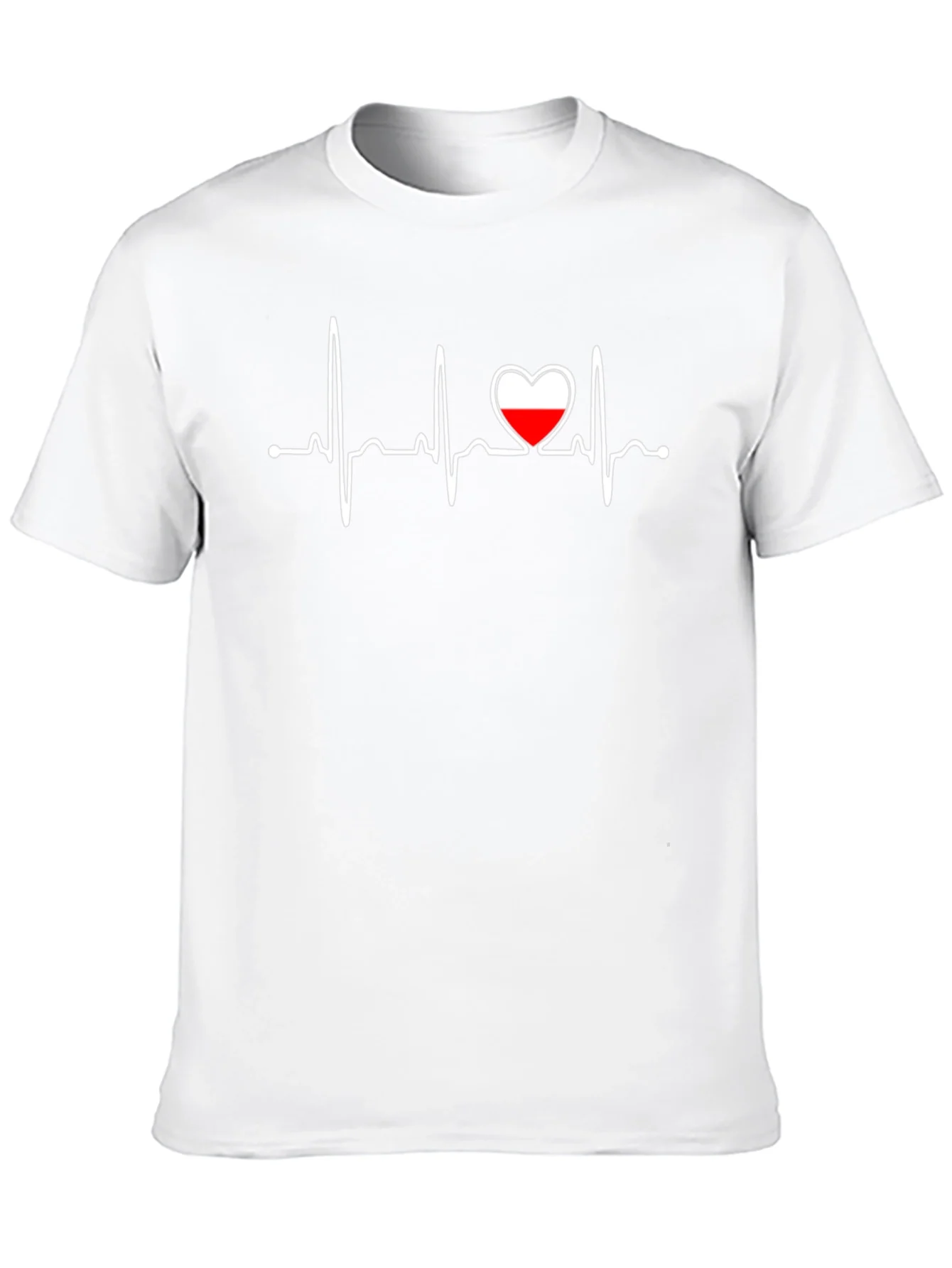 Heartbeat Poland Flag Graphic T-Shirt
