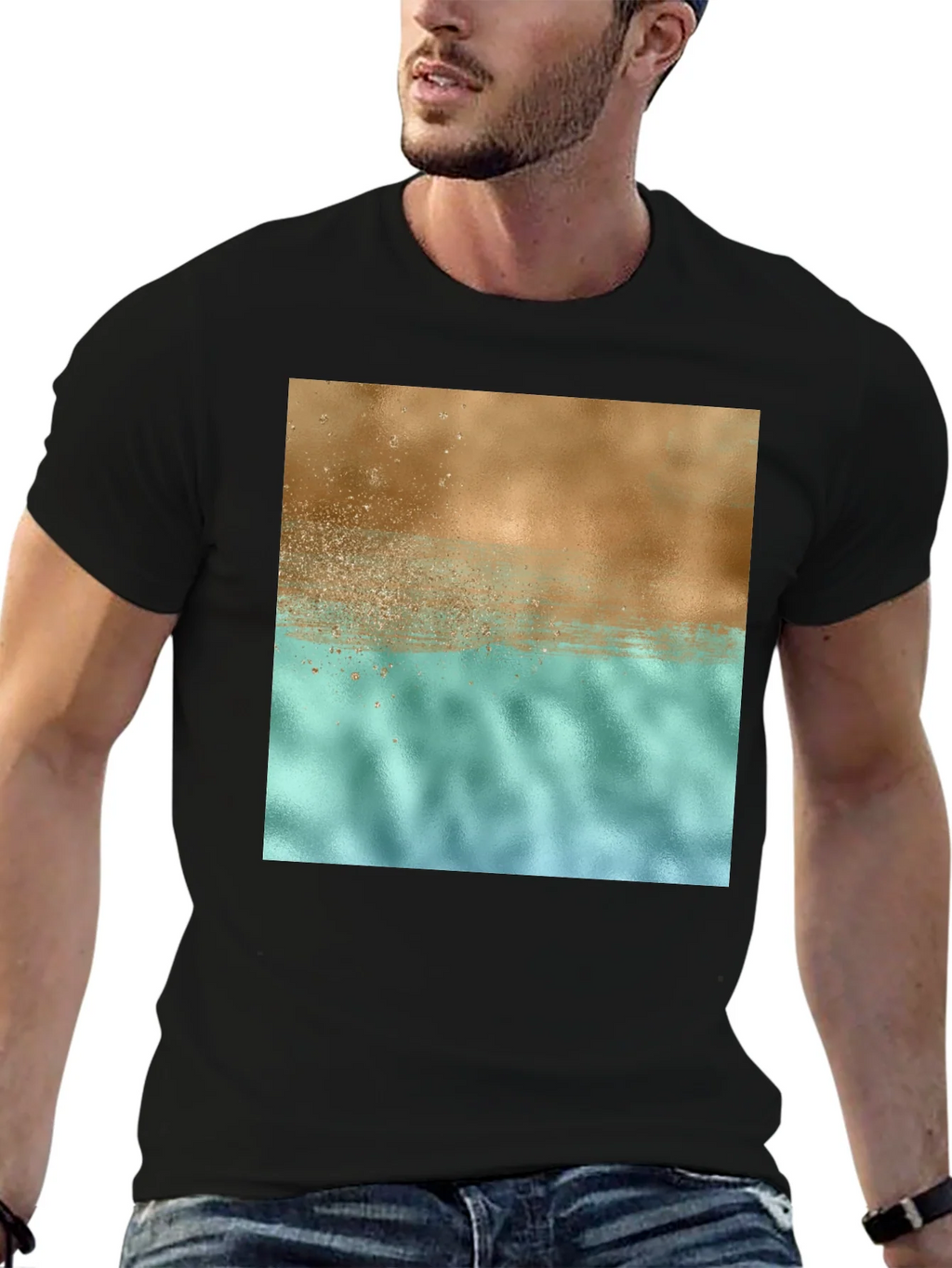 Abstract Graphic Print T-Shirt - Casual Style