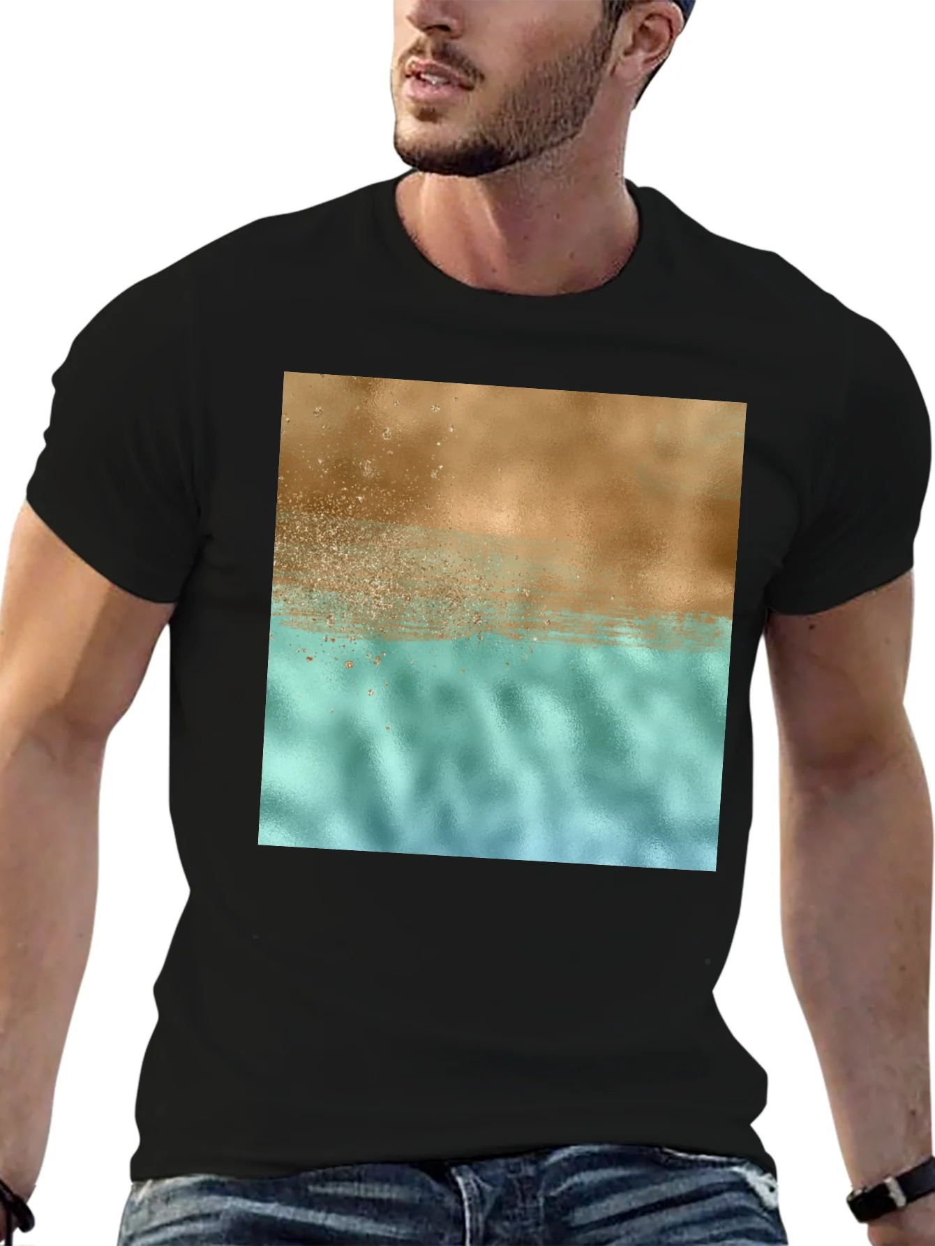Abstract Graphic Print T-Shirt - Casual Style
