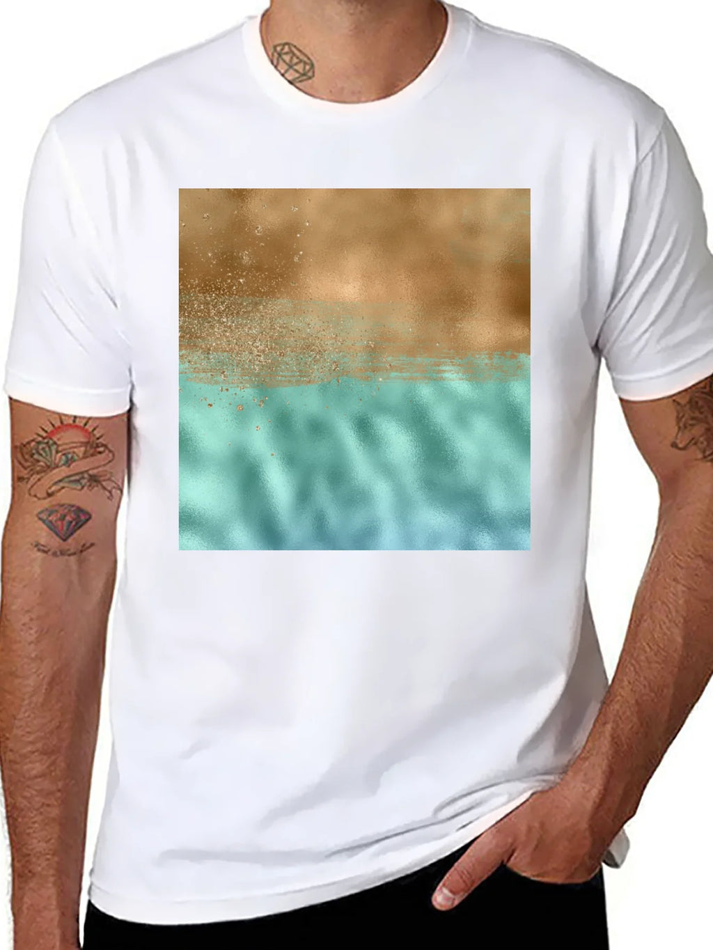 Abstract Graphic Print T-Shirt - Casual Style