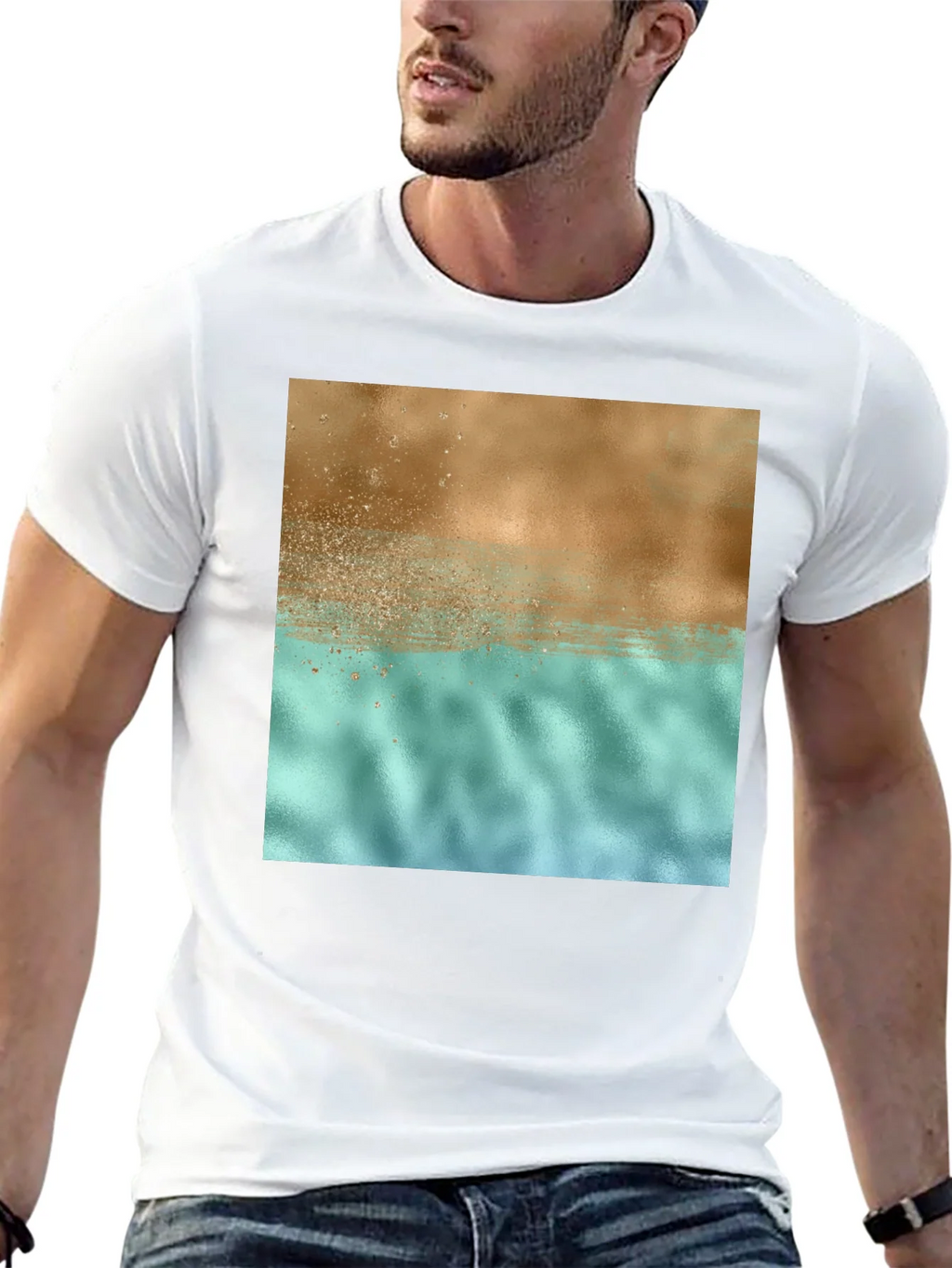 Abstract Graphic Print T-Shirt - Casual Style