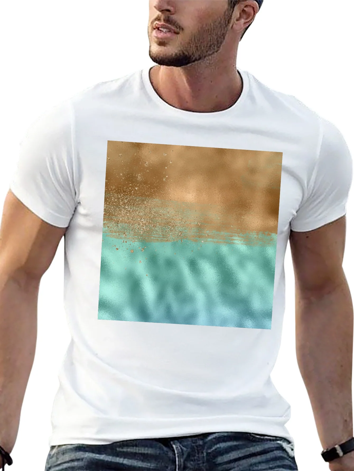 Abstract Graphic Print T-Shirt - Casual Style