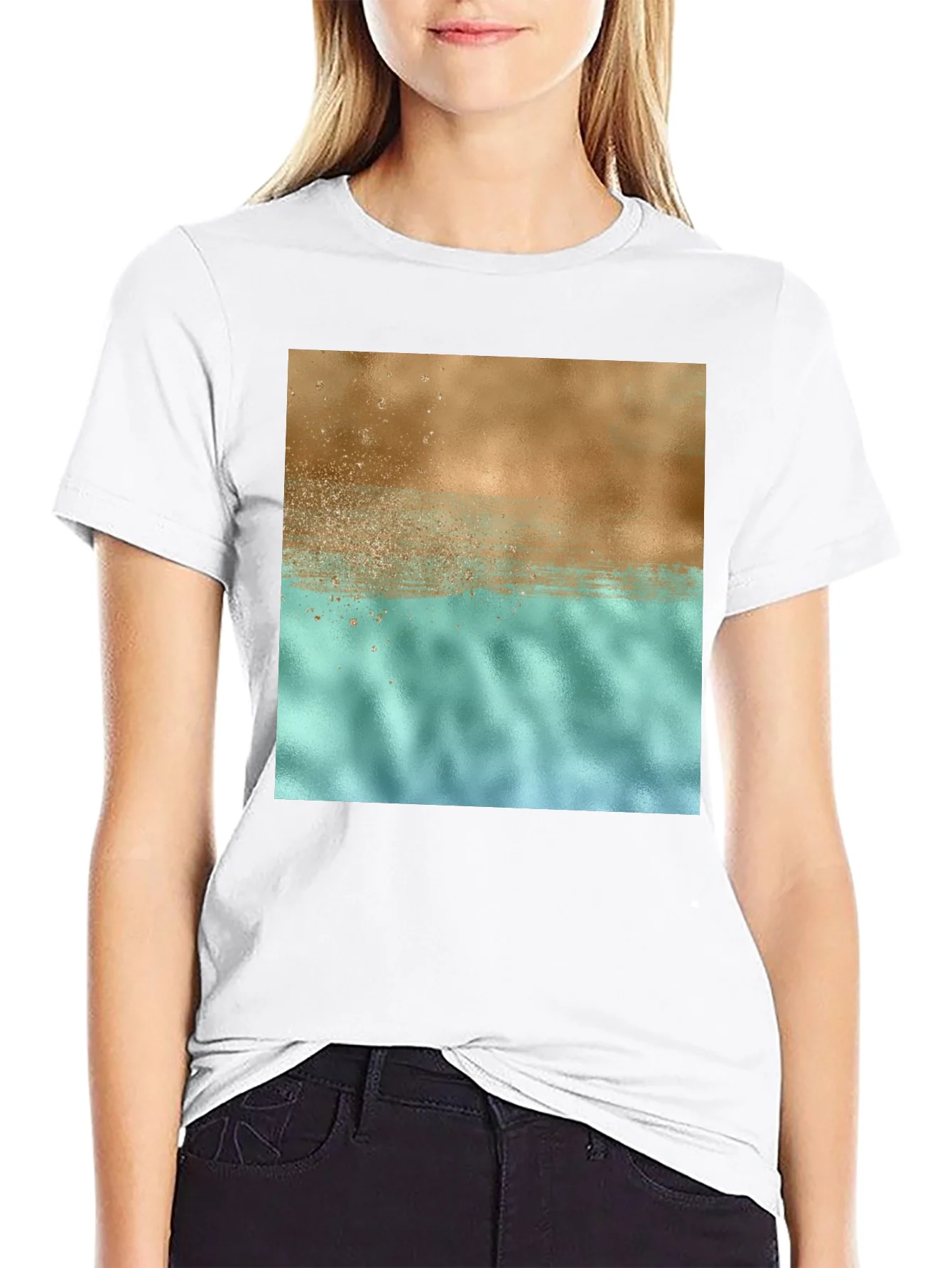 Abstract Graphic Print T-Shirt - Casual Style