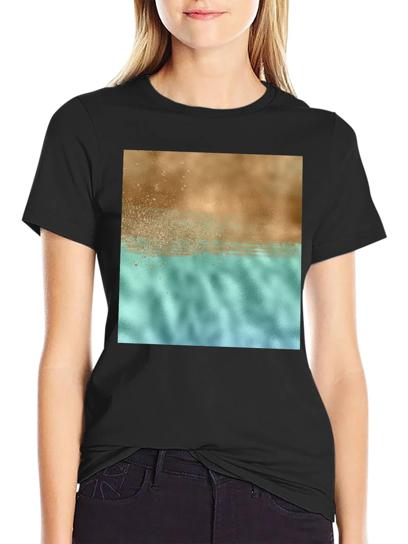 Abstract Graphic Print T-Shirt - Casual Style
