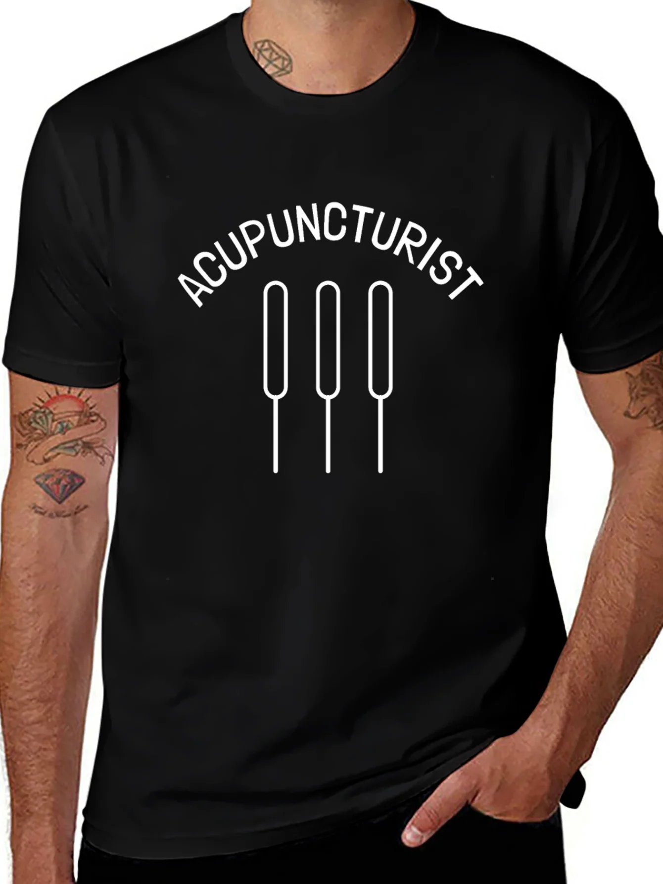 Acupuncturist Graphic T-Shirt - Black