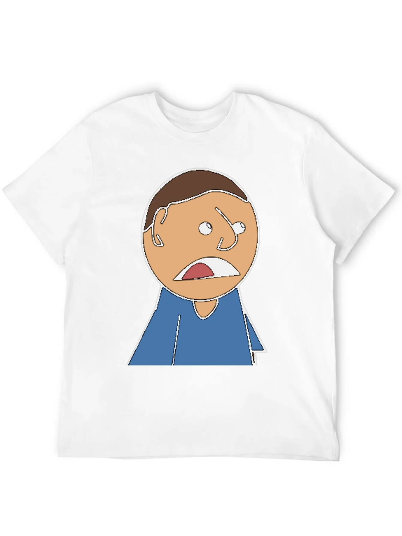 Cartoon Expression T-Shirt - Black Cotton Tee