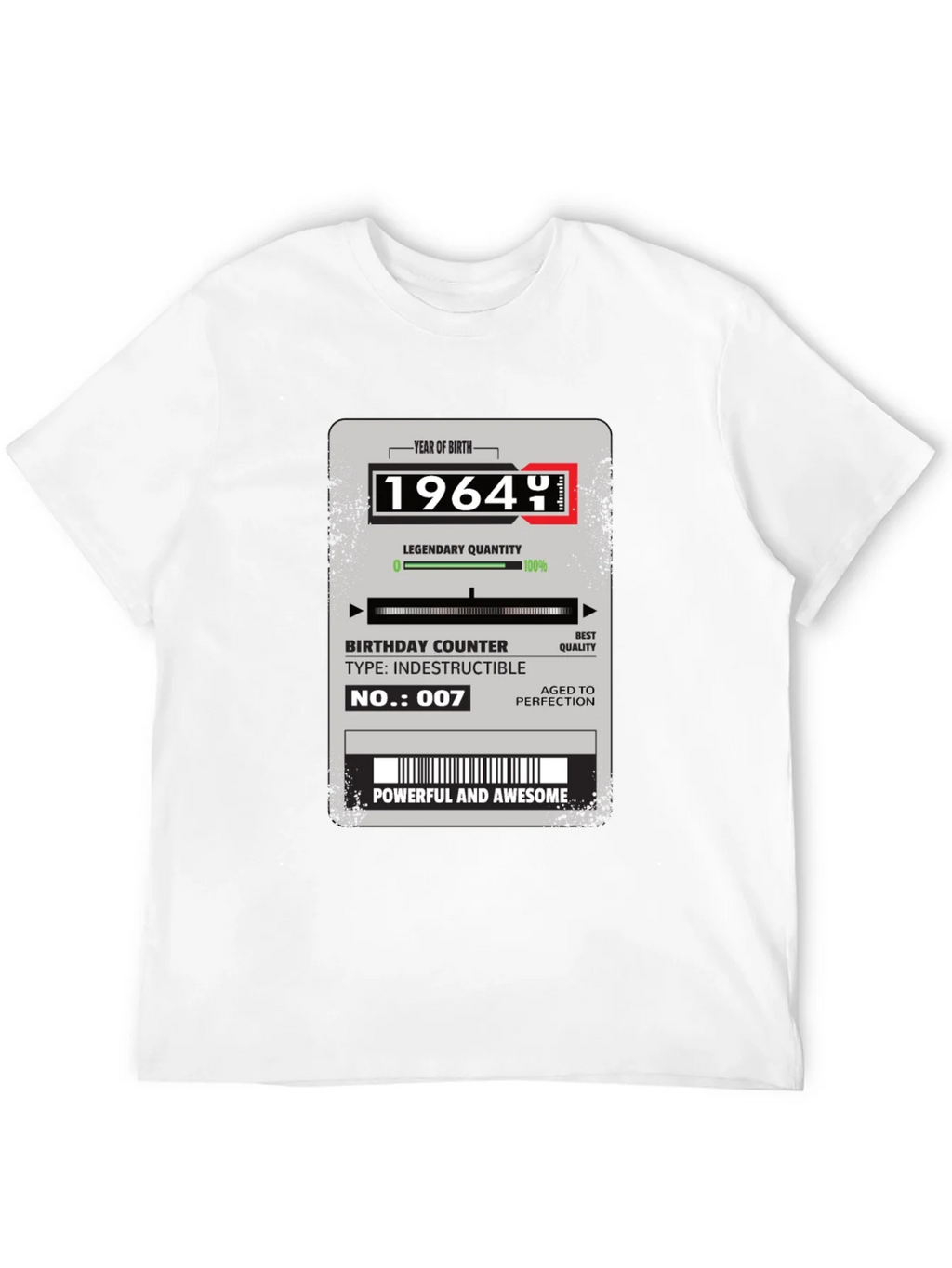 1964 Year of Birth Legendary Quality Birthday T-Shirt