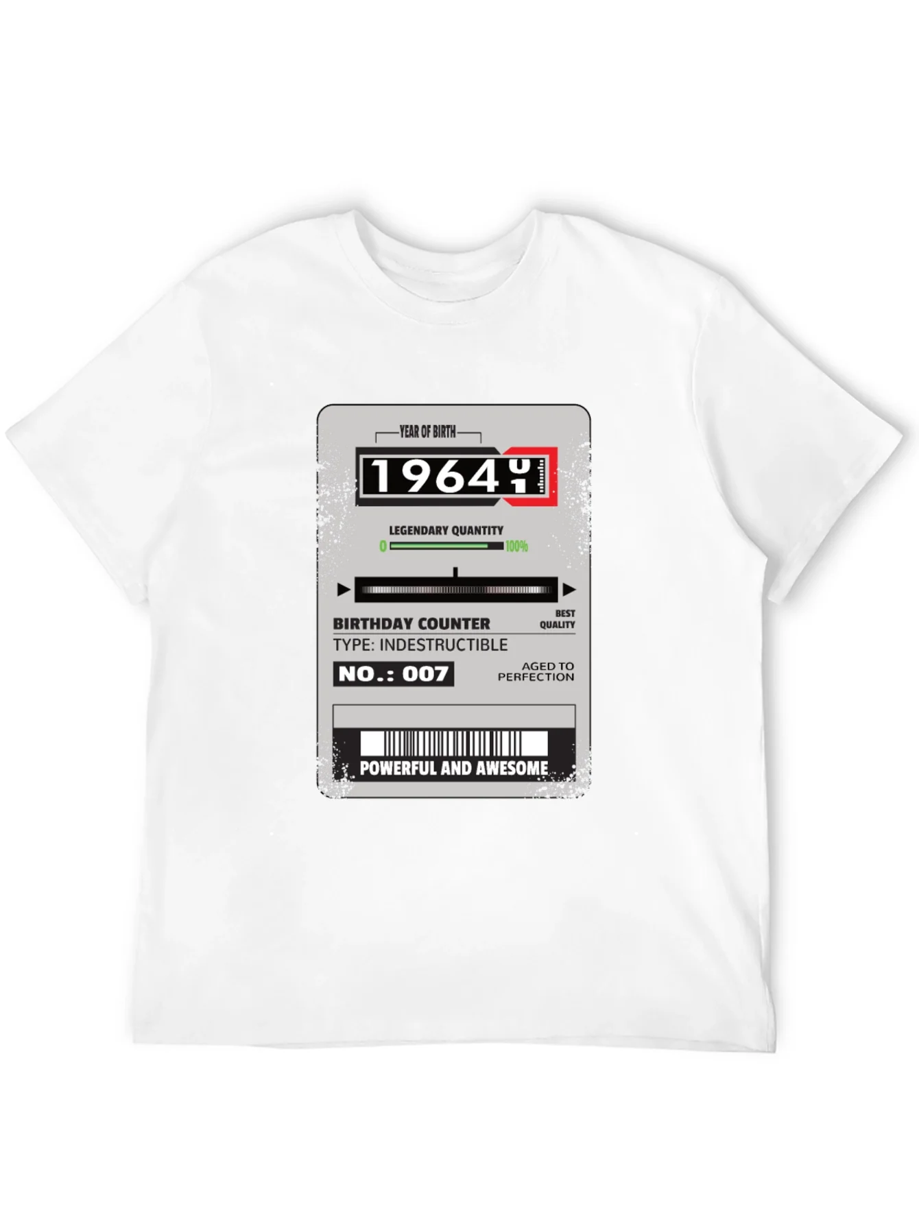 1964 Year of Birth Legendary Quality Birthday T-Shirt