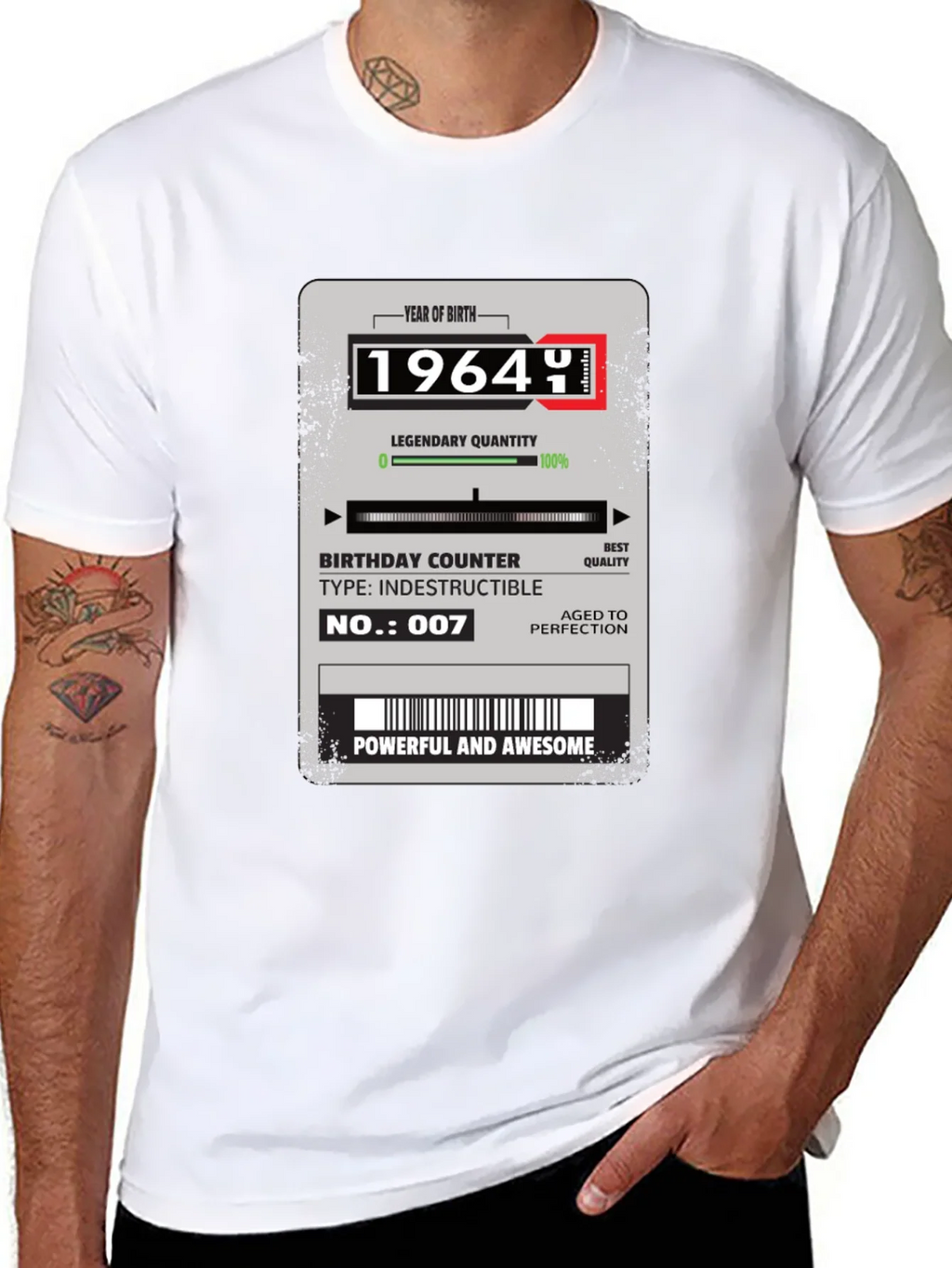 1964 Year of Birth Legendary Quality Birthday T-Shirt