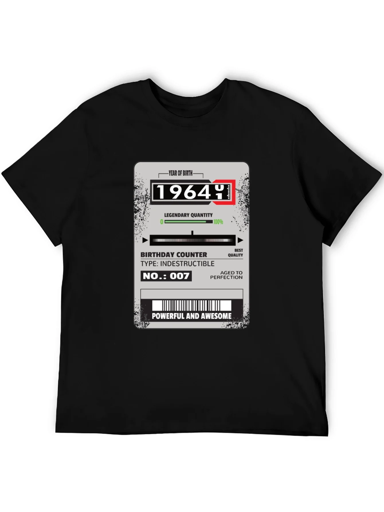 1964 Year of Birth Legendary Quality Birthday T-Shirt