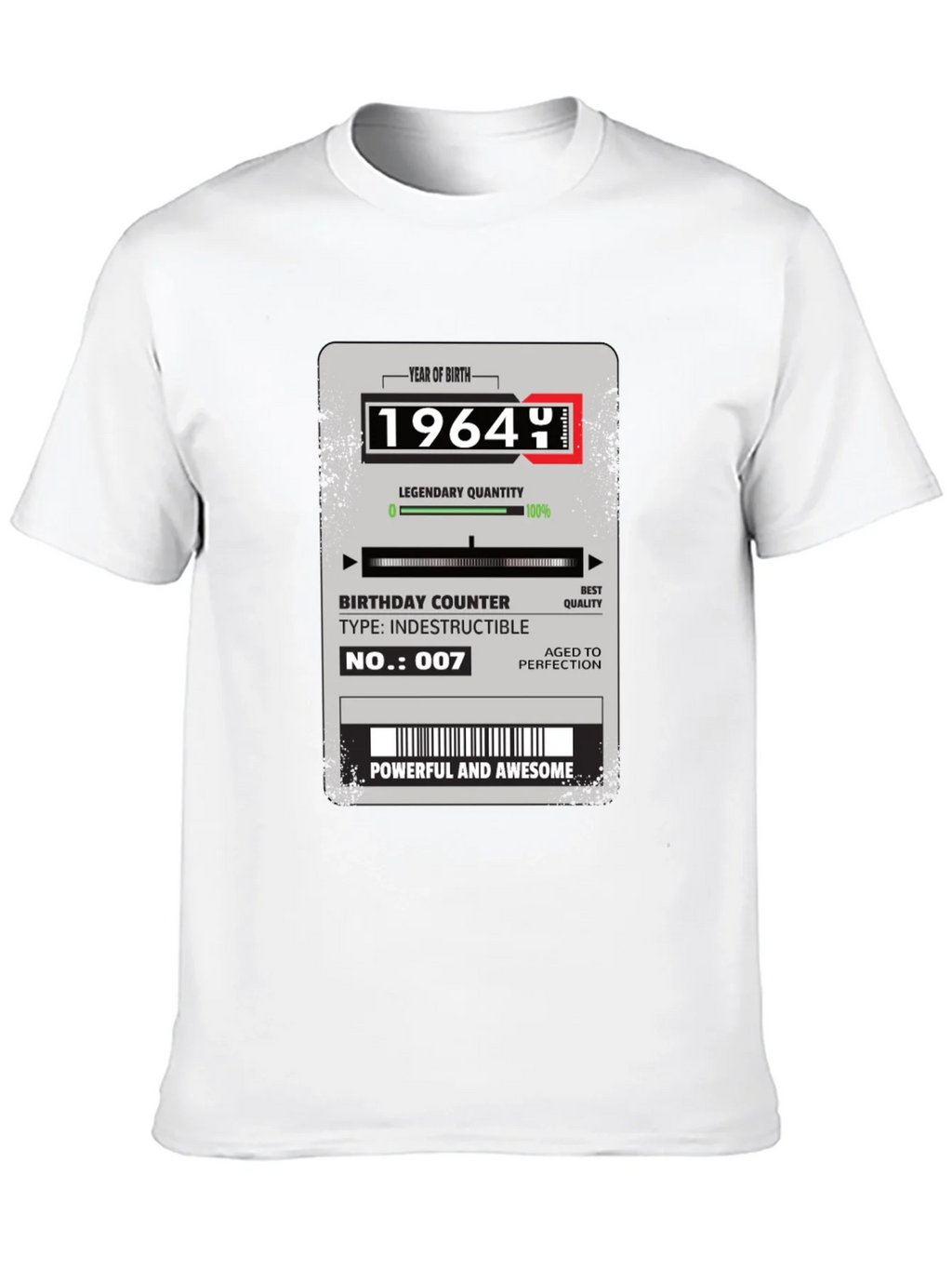 1964 Year of Birth Legendary Quality Birthday T-Shirt