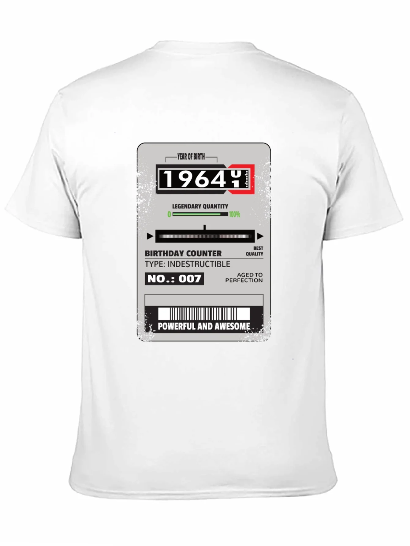 1964 Year of Birth Legendary Quality Birthday T-Shirt