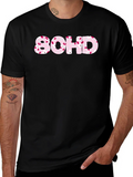 80HD Floral Graphic Tee - Black