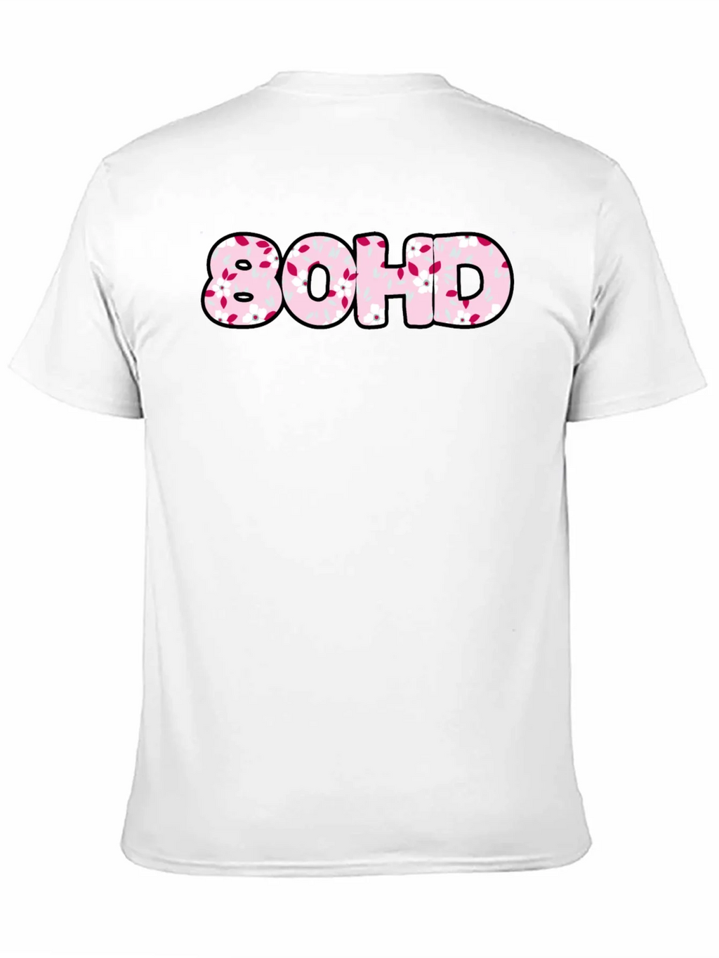 80HD Floral Graphic Tee - Black