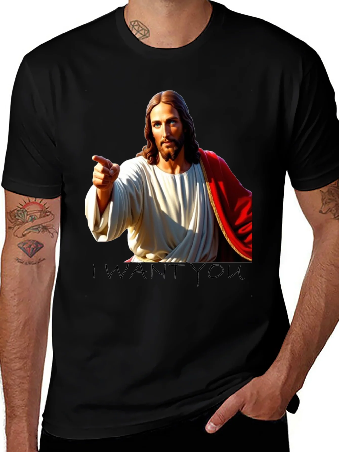 Jesus I Want You Black T-Shirt