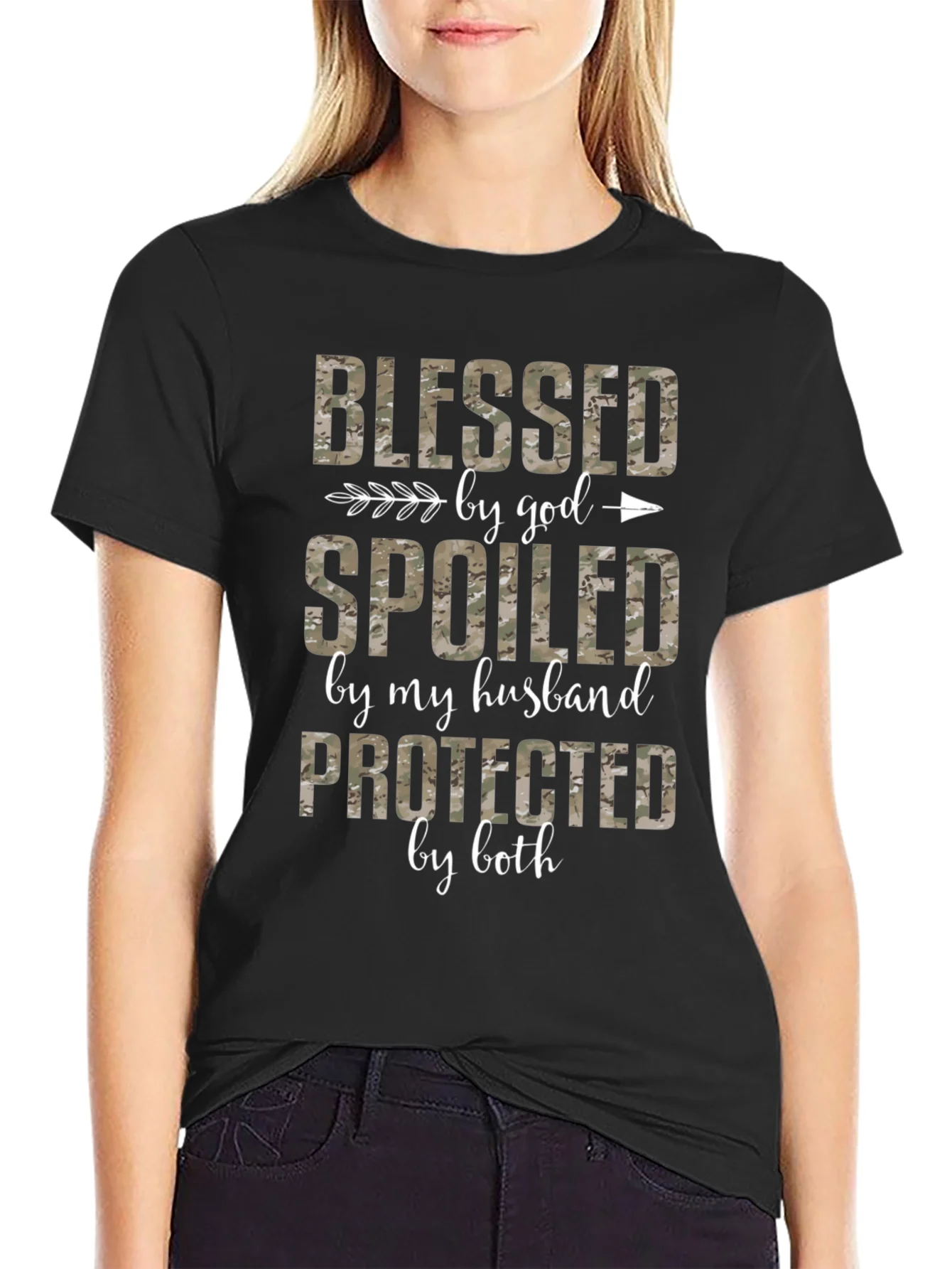 Blessed Spoiled Protected Camo Tee