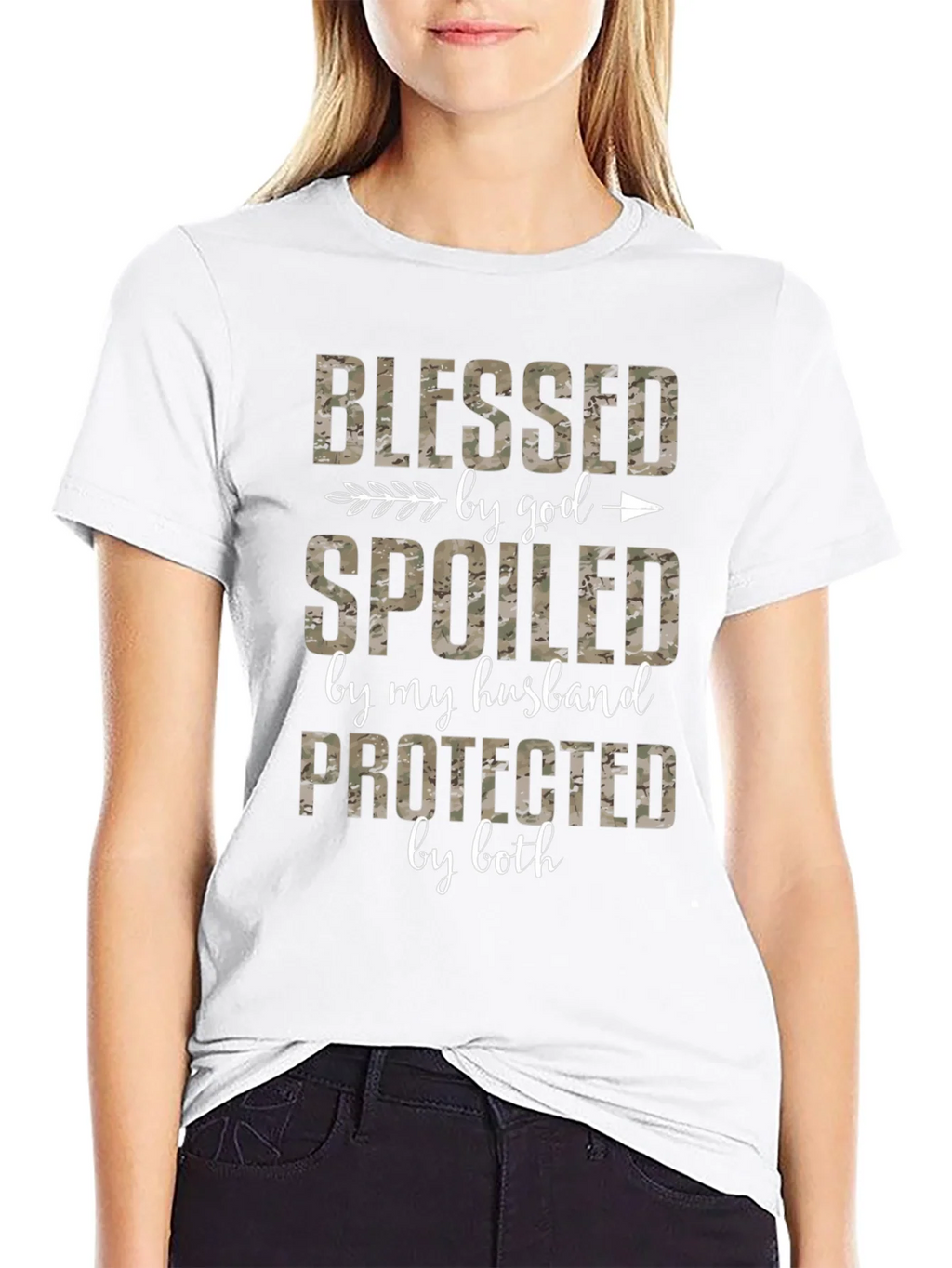 Blessed Spoiled Protected Camo Tee