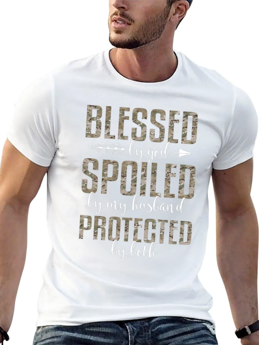 Blessed Spoiled Protected Camo Tee
