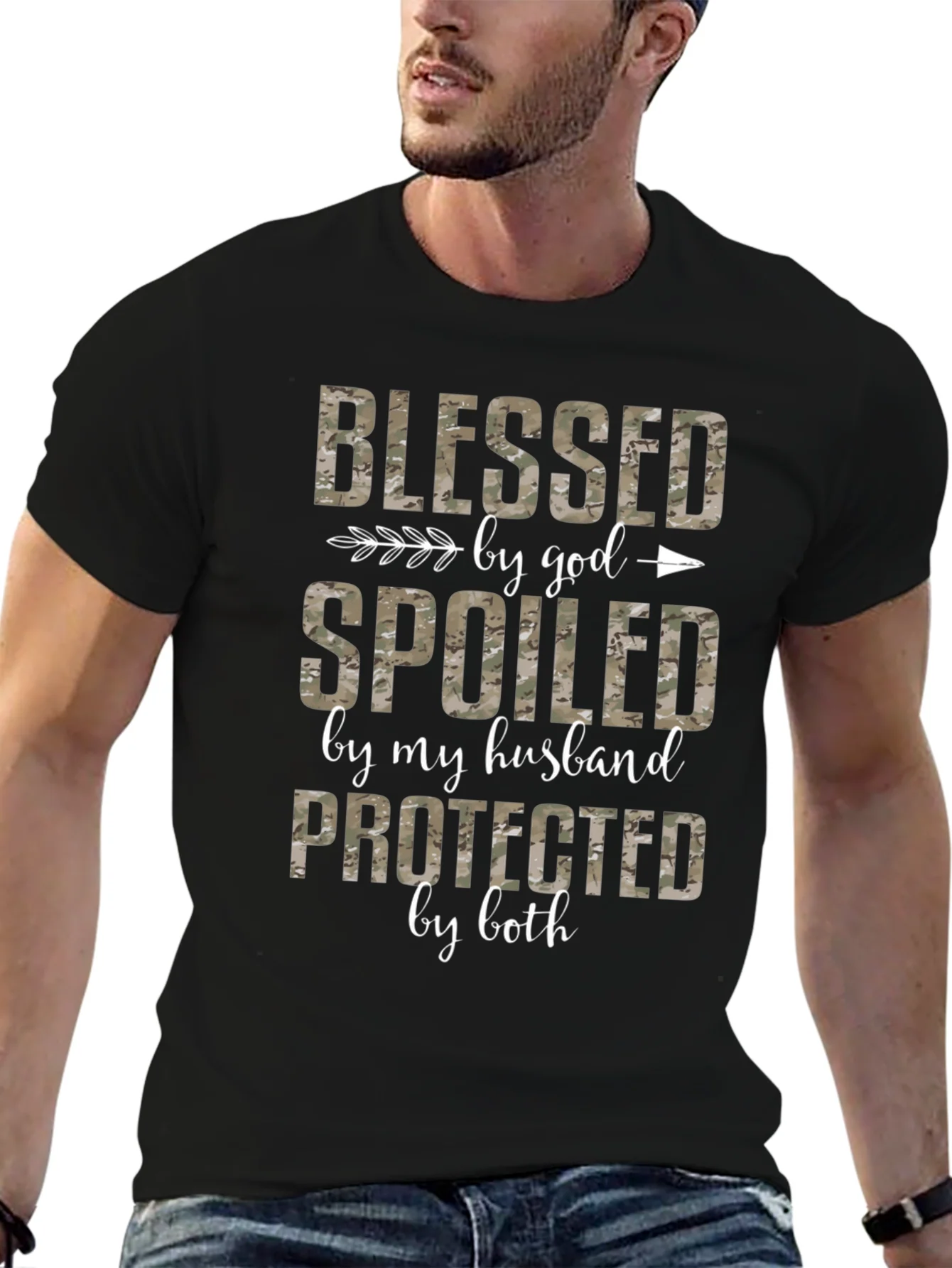 Blessed Spoiled Protected Camo Tee