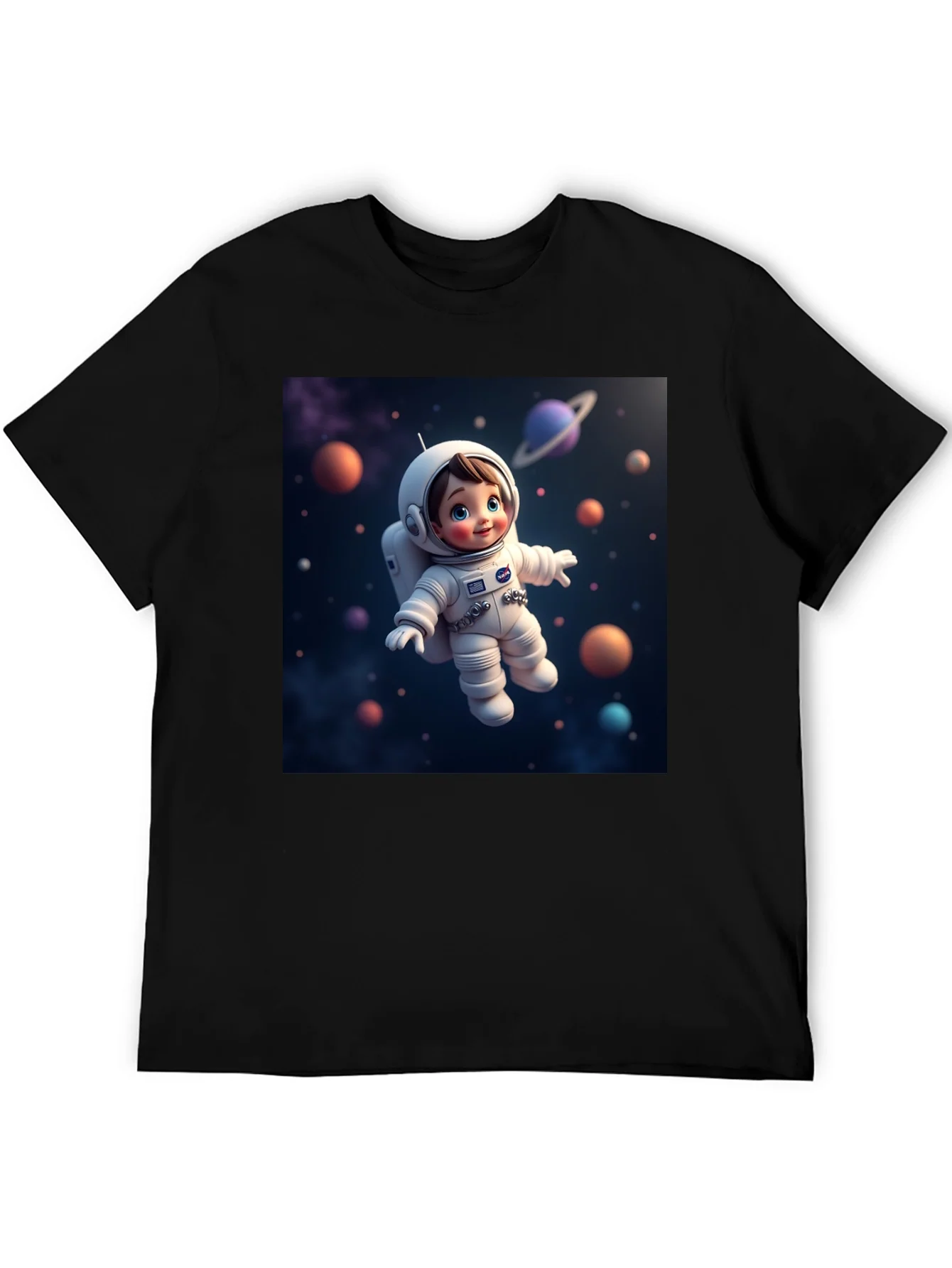 Astronaut Kid Graphic Tee - Space Adventure Shirt