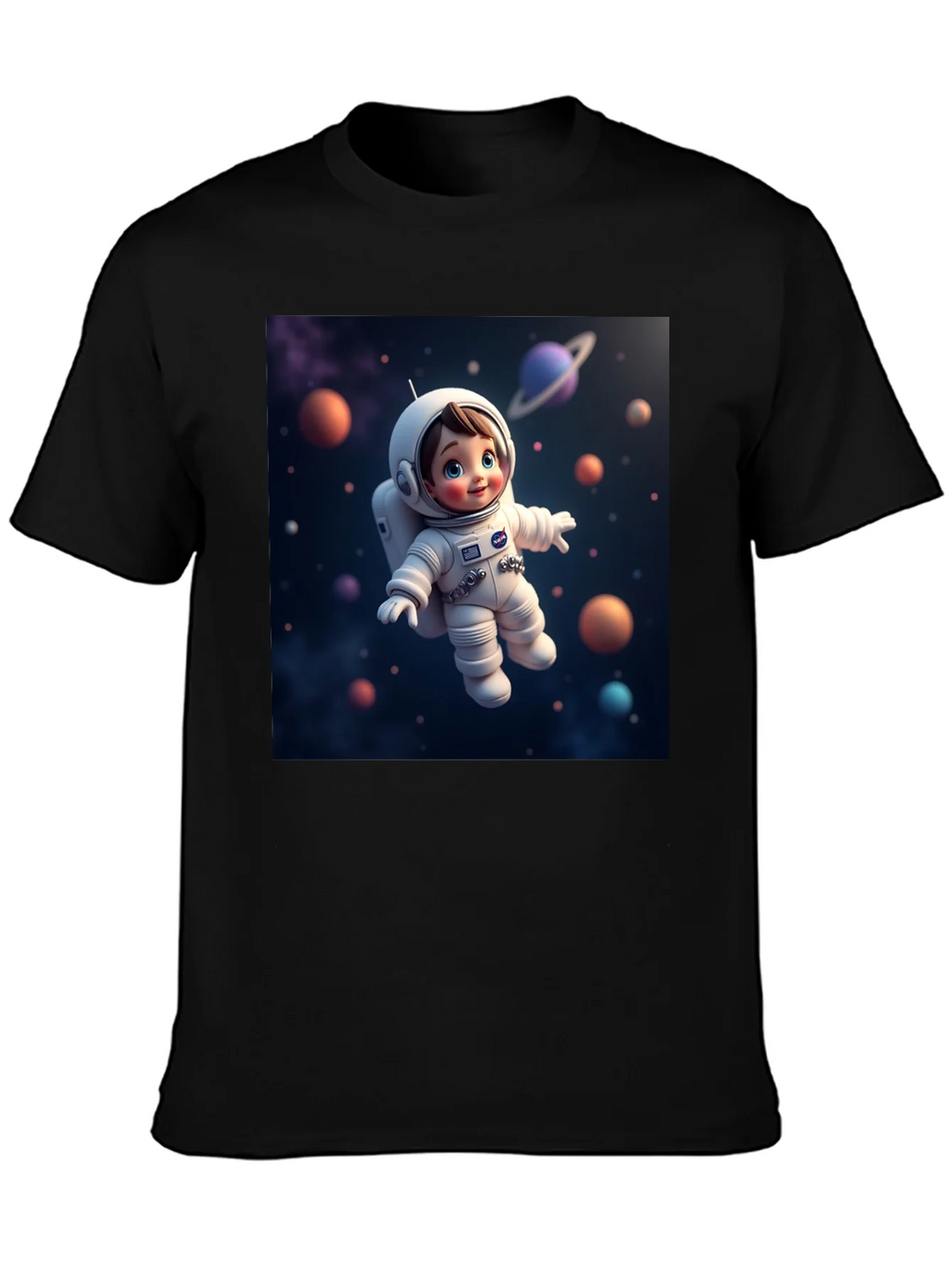 Astronaut Kid Graphic Tee - Space Adventure Shirt