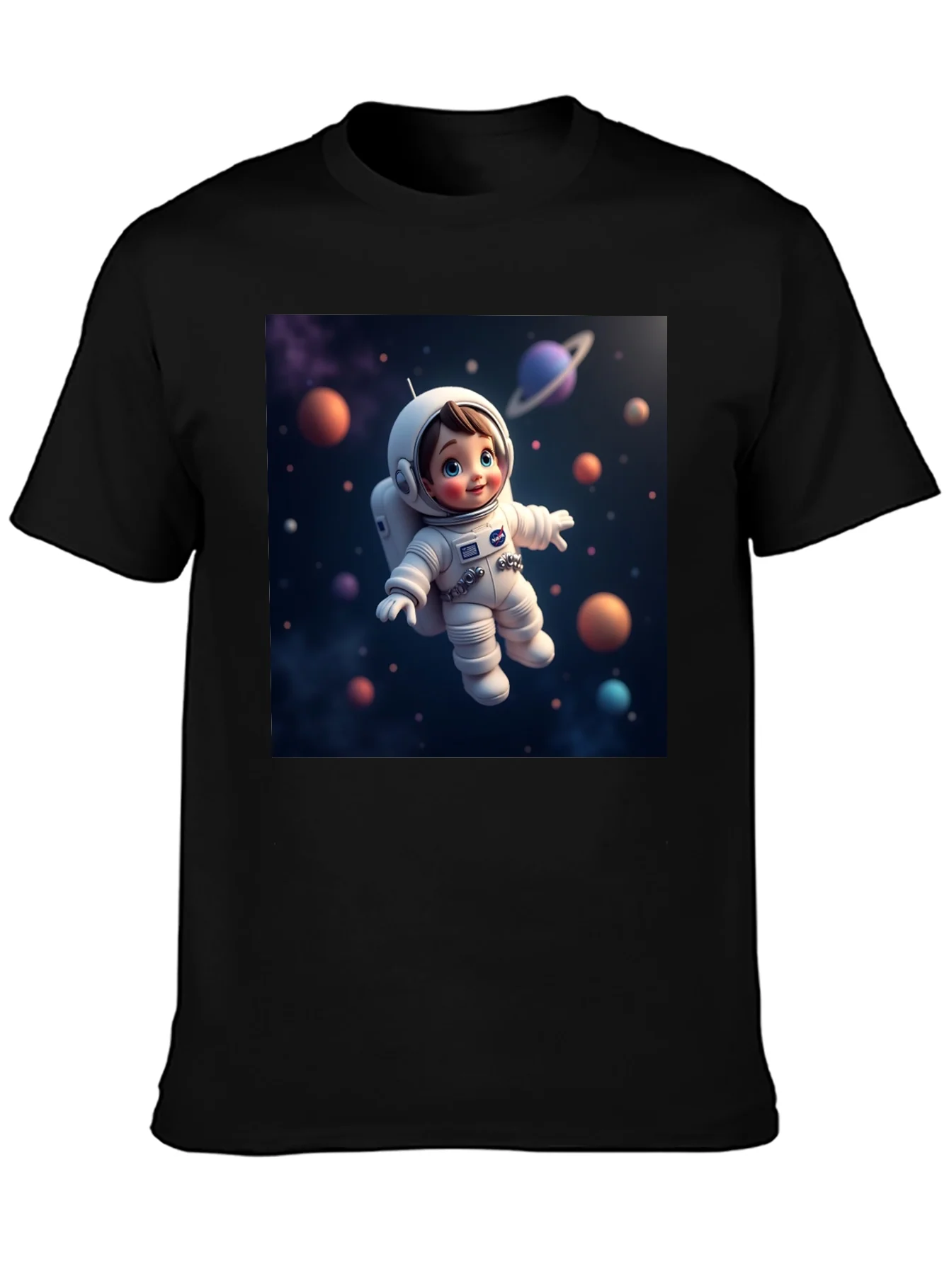 Astronaut Kid Graphic Tee - Space Adventure Shirt