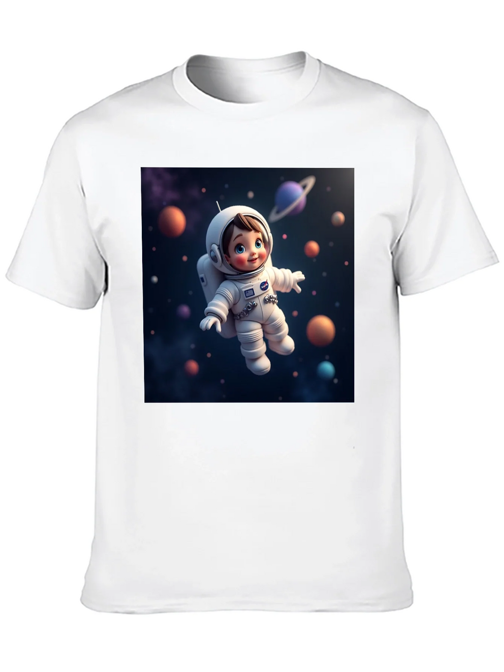 Astronaut Kid Graphic Tee - Space Adventure Shirt