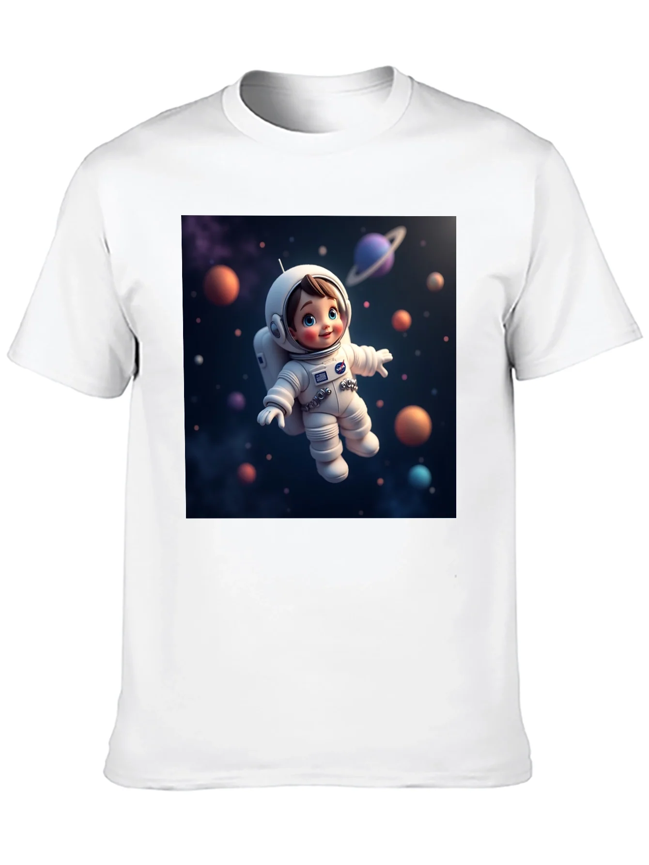 Astronaut Kid Graphic Tee - Space Adventure Shirt