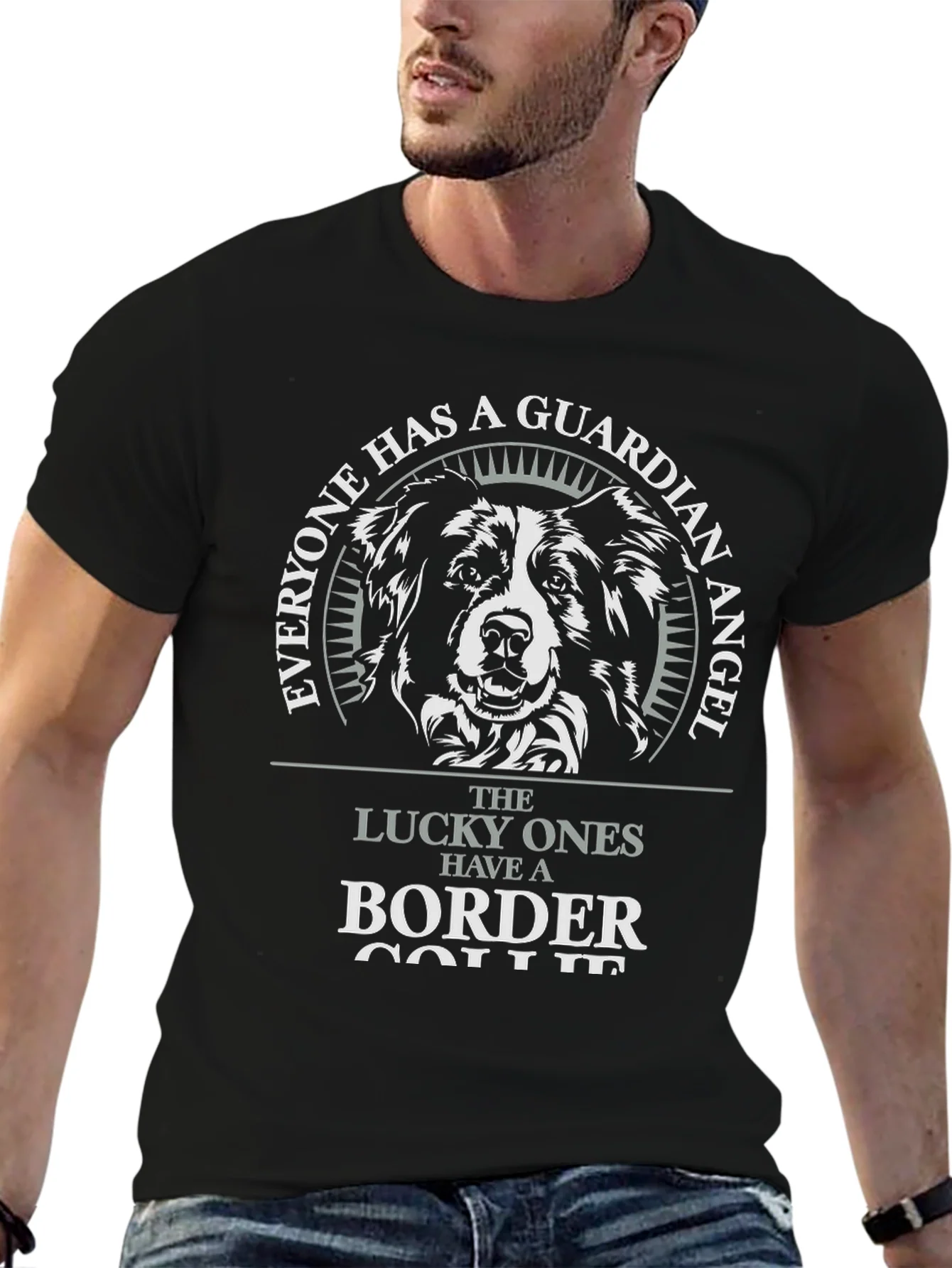 Border Collie Guardian Angel T-Shirt