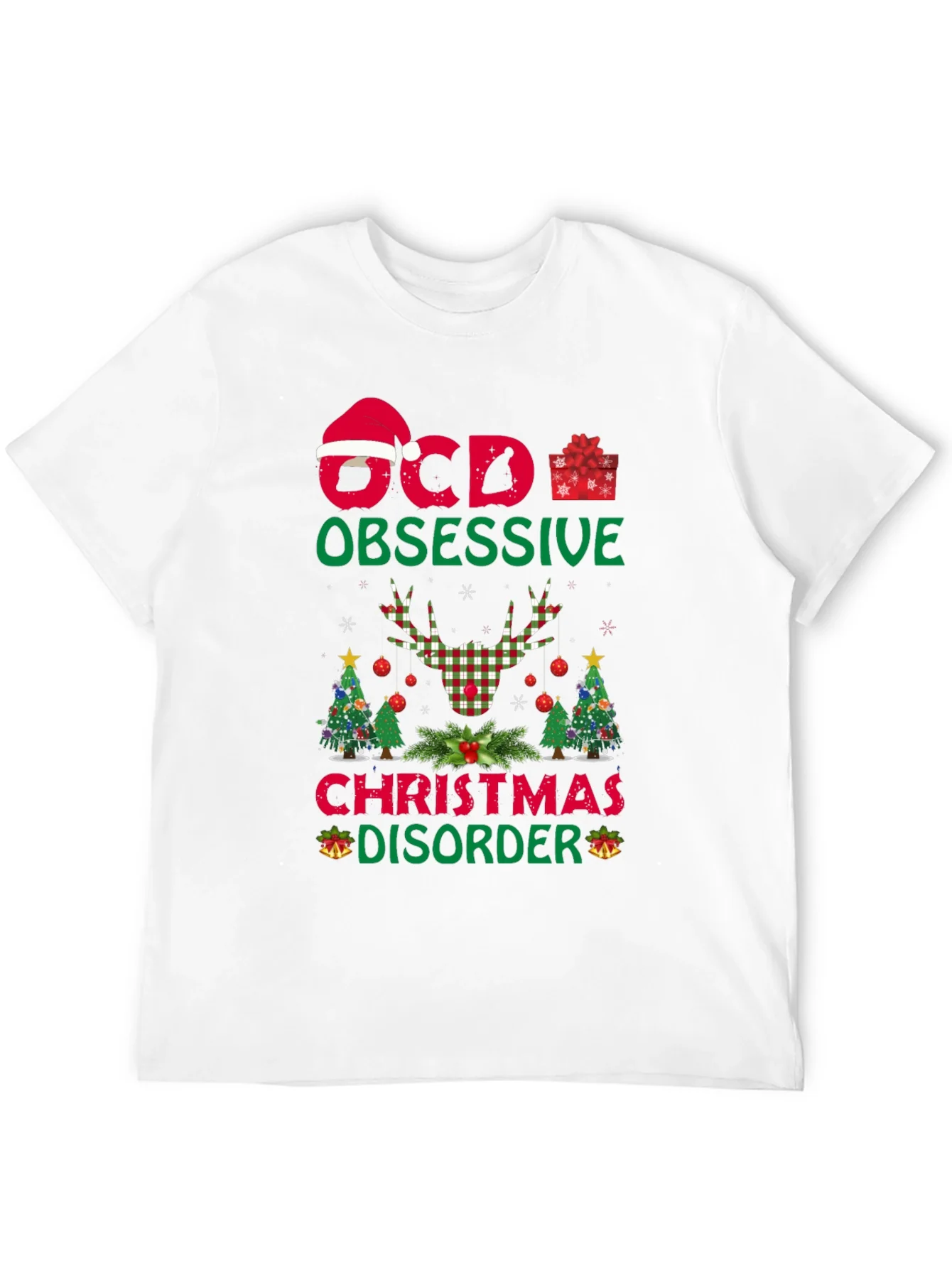 OCD Obsessive Christmas Disorder Graphic T-Shirt