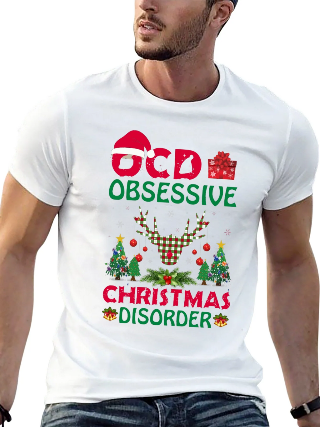OCD Obsessive Christmas Disorder Graphic T-Shirt