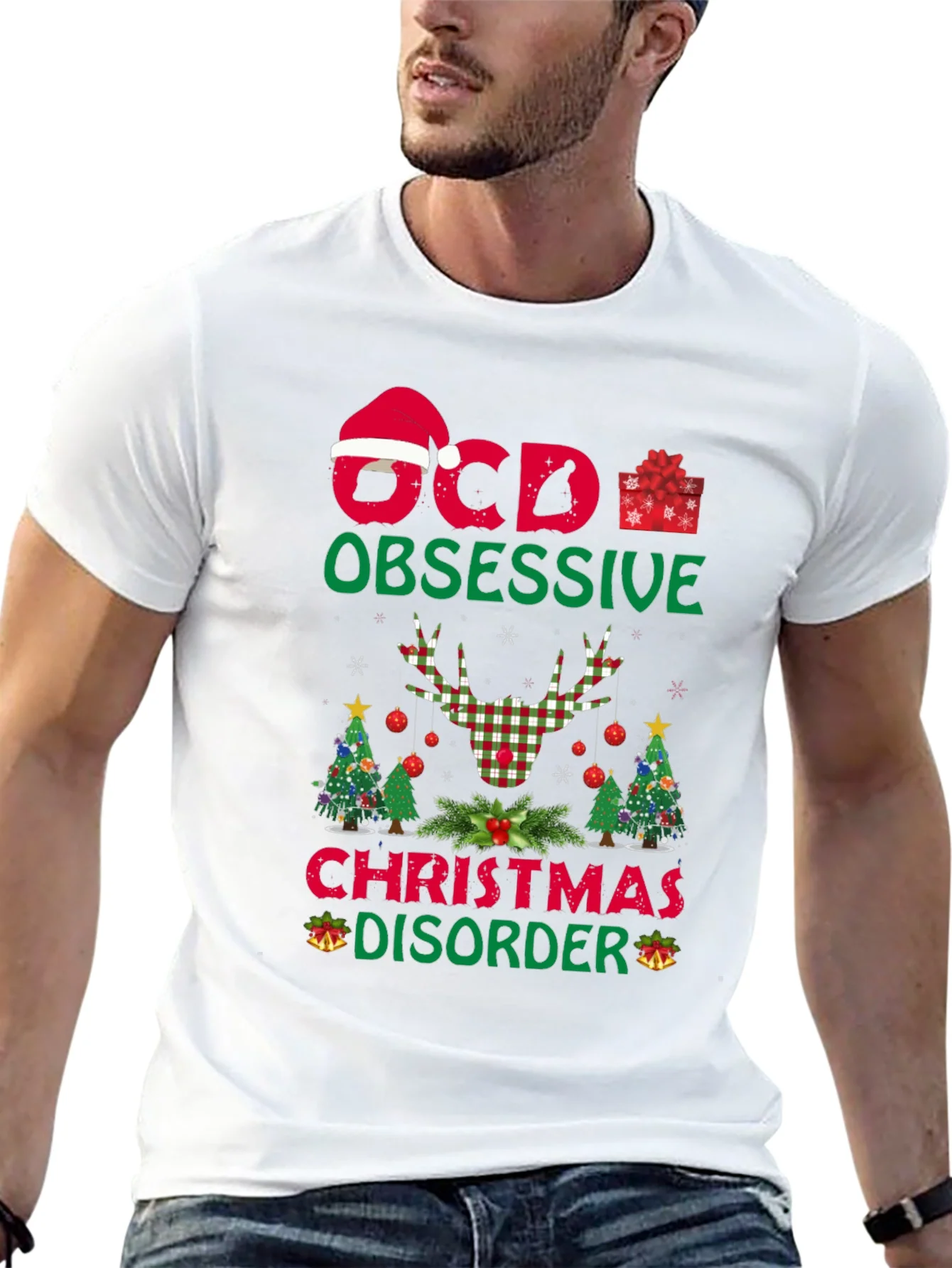 OCD Obsessive Christmas Disorder Graphic T-Shirt