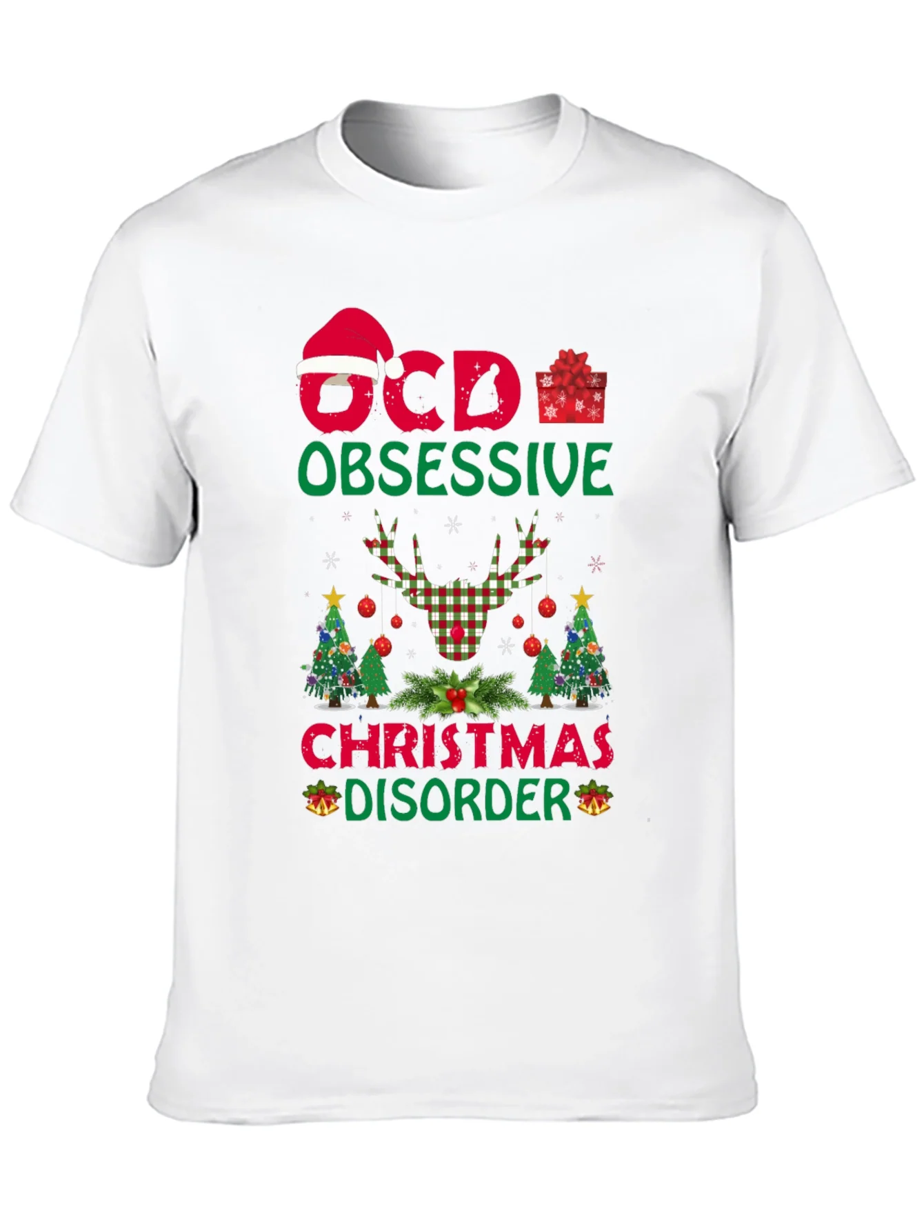 OCD Obsessive Christmas Disorder Graphic T-Shirt