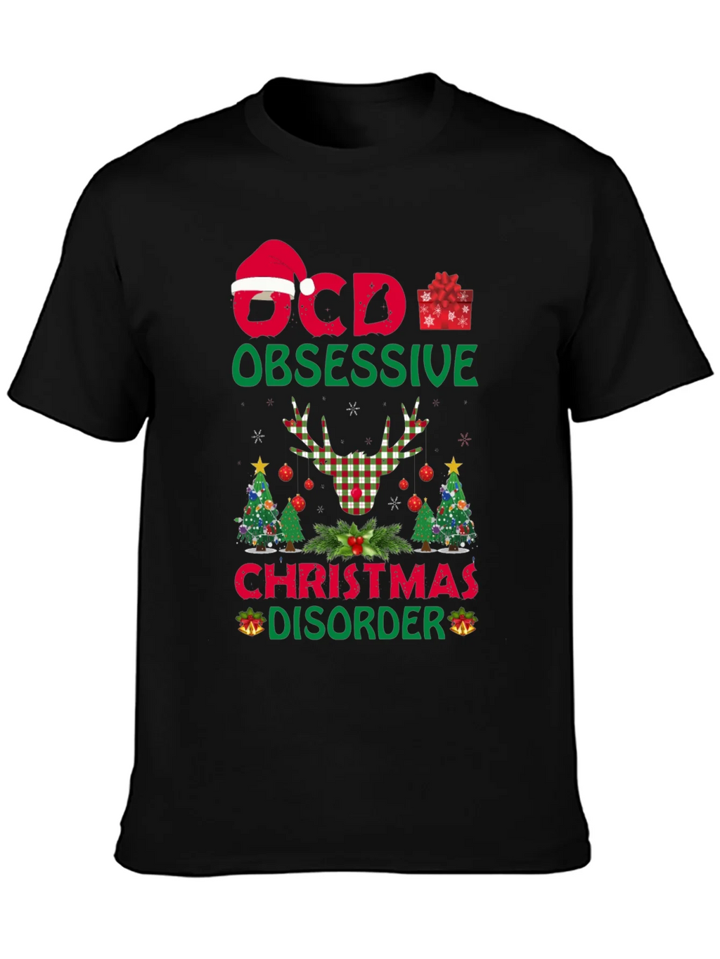 OCD Obsessive Christmas Disorder Graphic T-Shirt