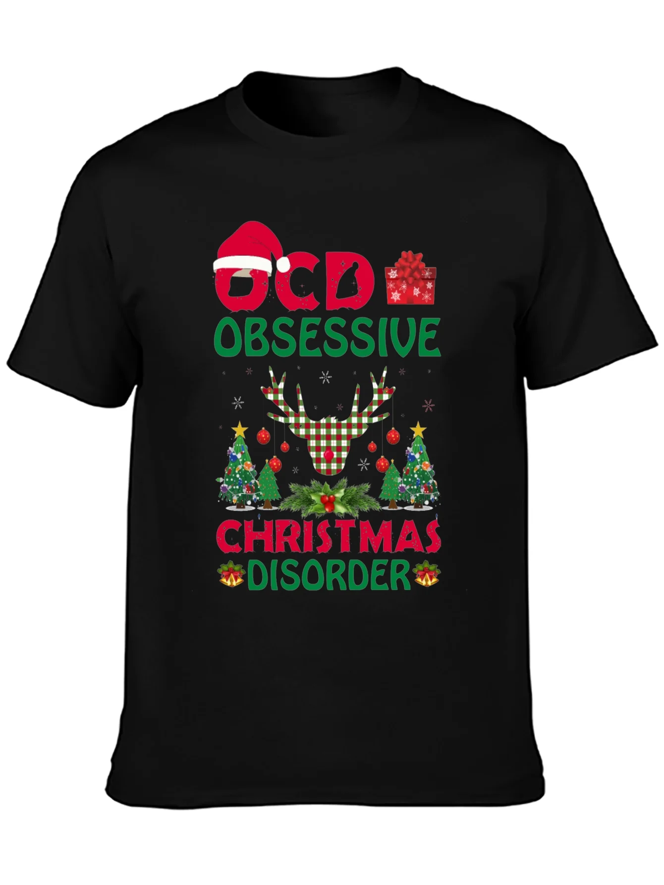 OCD Obsessive Christmas Disorder Graphic T-Shirt