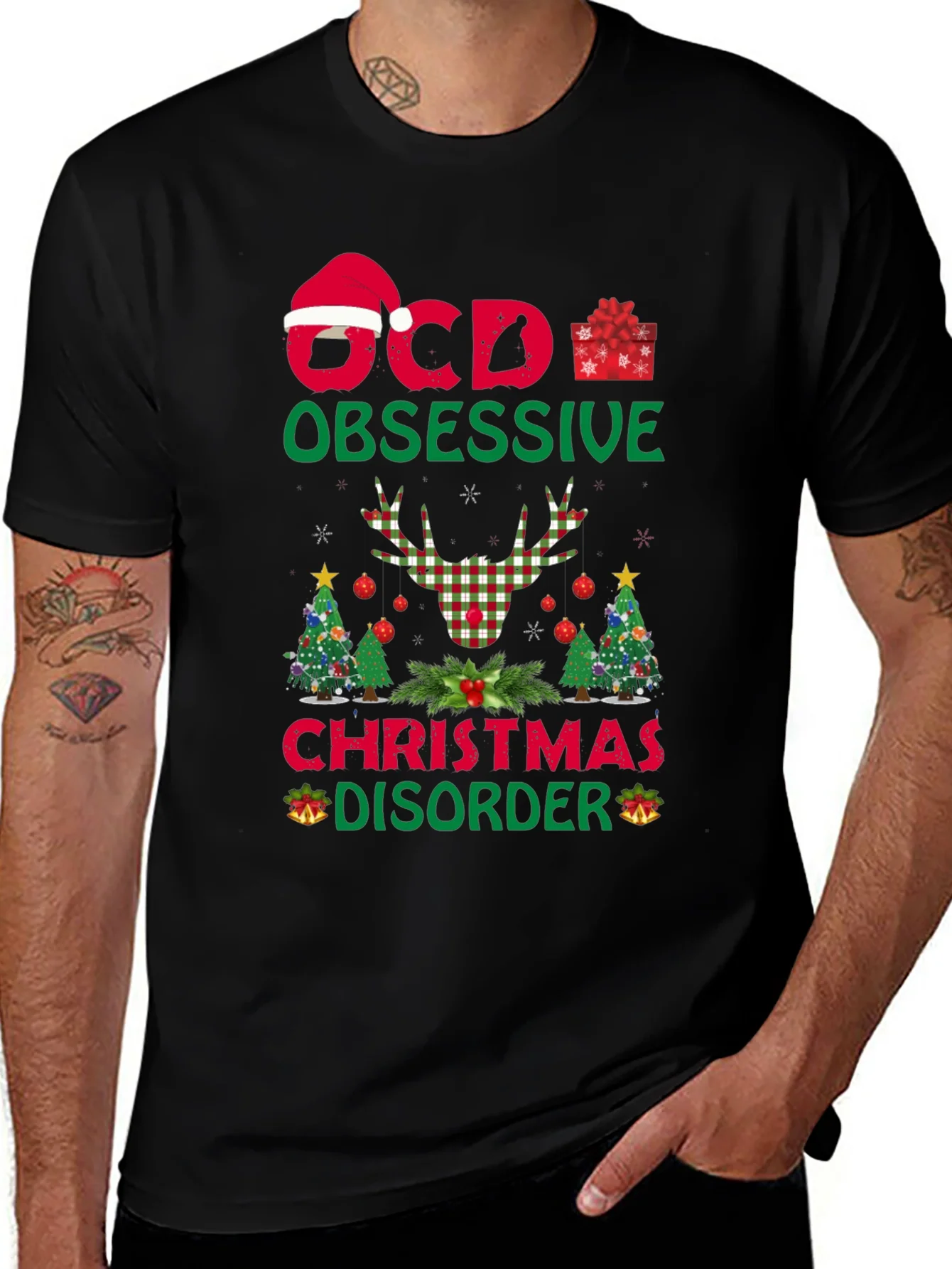 OCD Obsessive Christmas Disorder Graphic T-Shirt