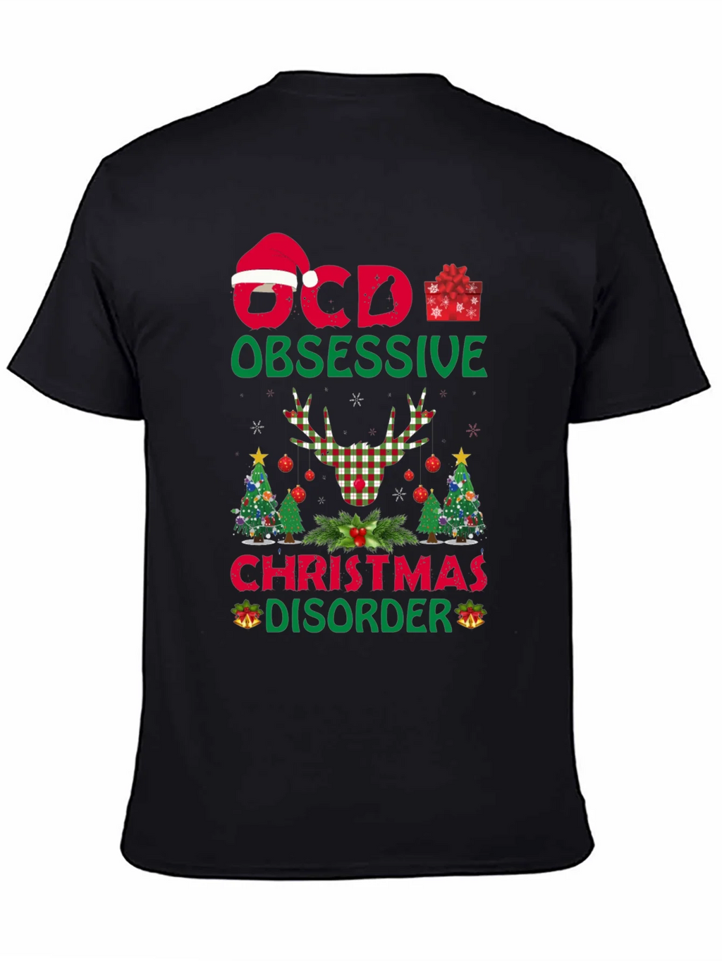 OCD Obsessive Christmas Disorder Graphic T-Shirt