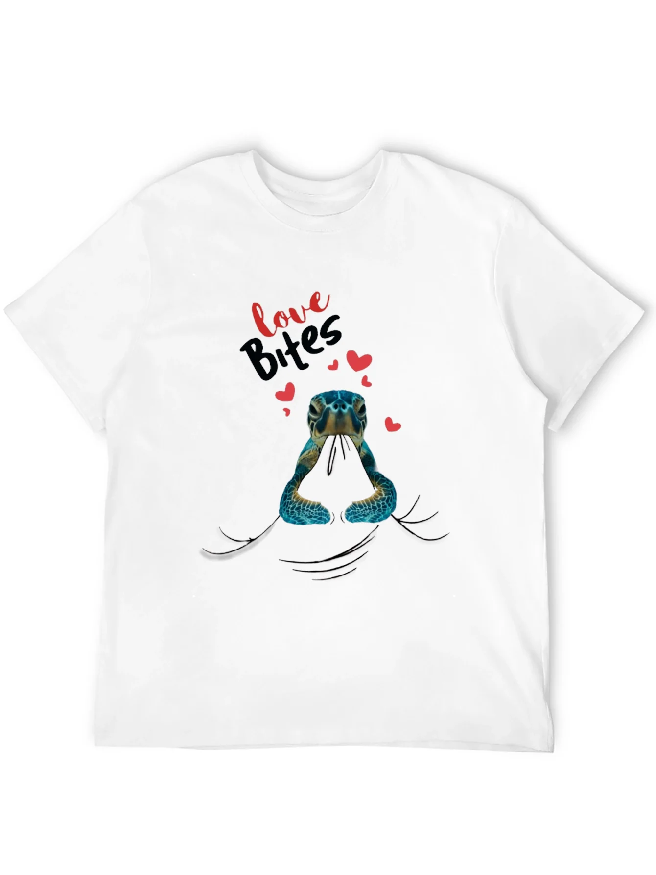 Love Bites Turtle Graphic Tee - Black