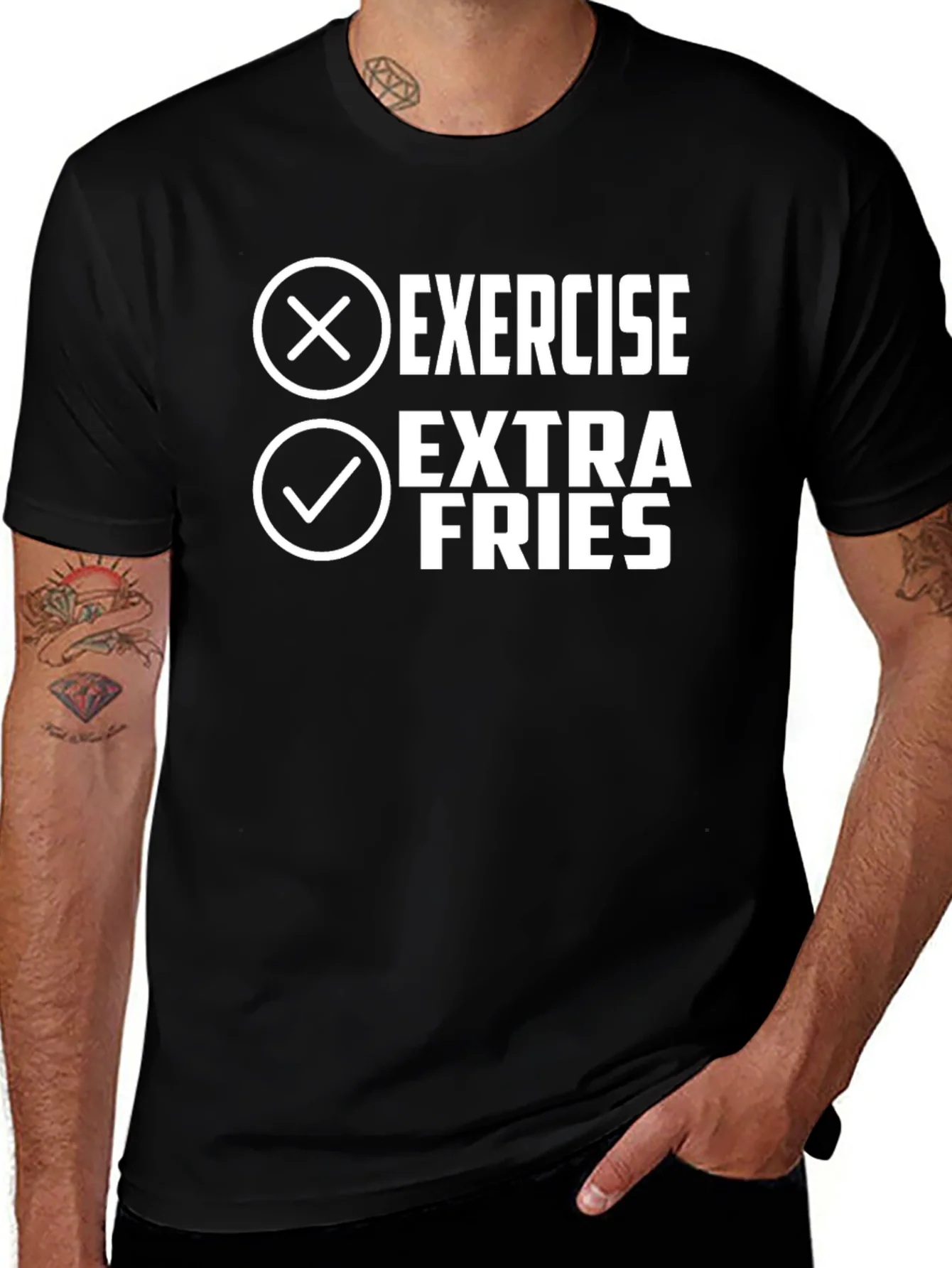 Extra Fries Black Graphic Tee