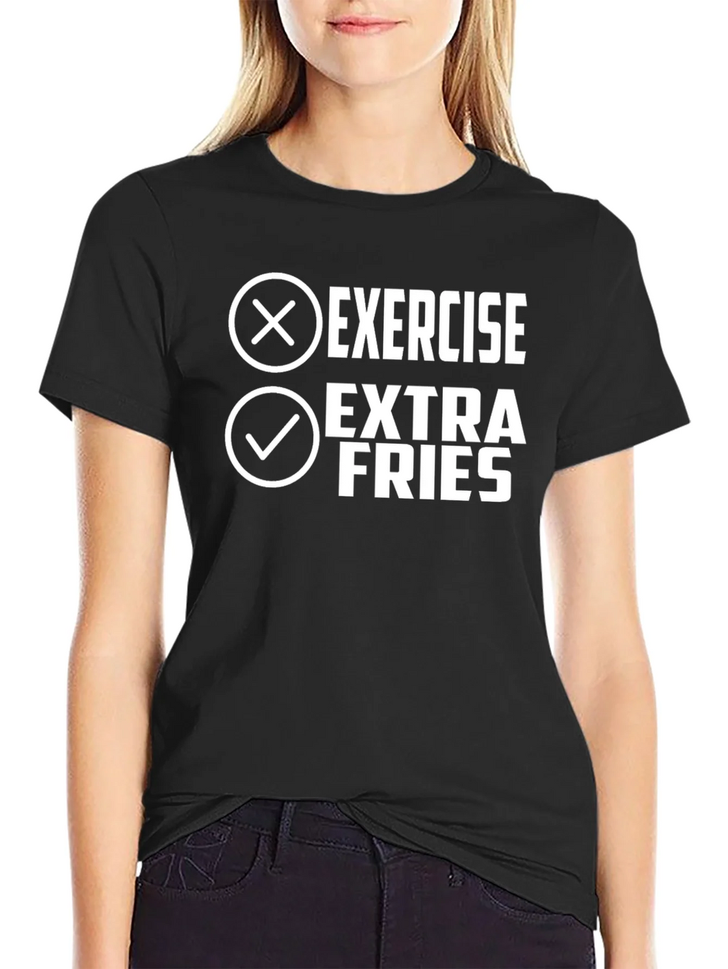 Extra Fries Black Graphic Tee