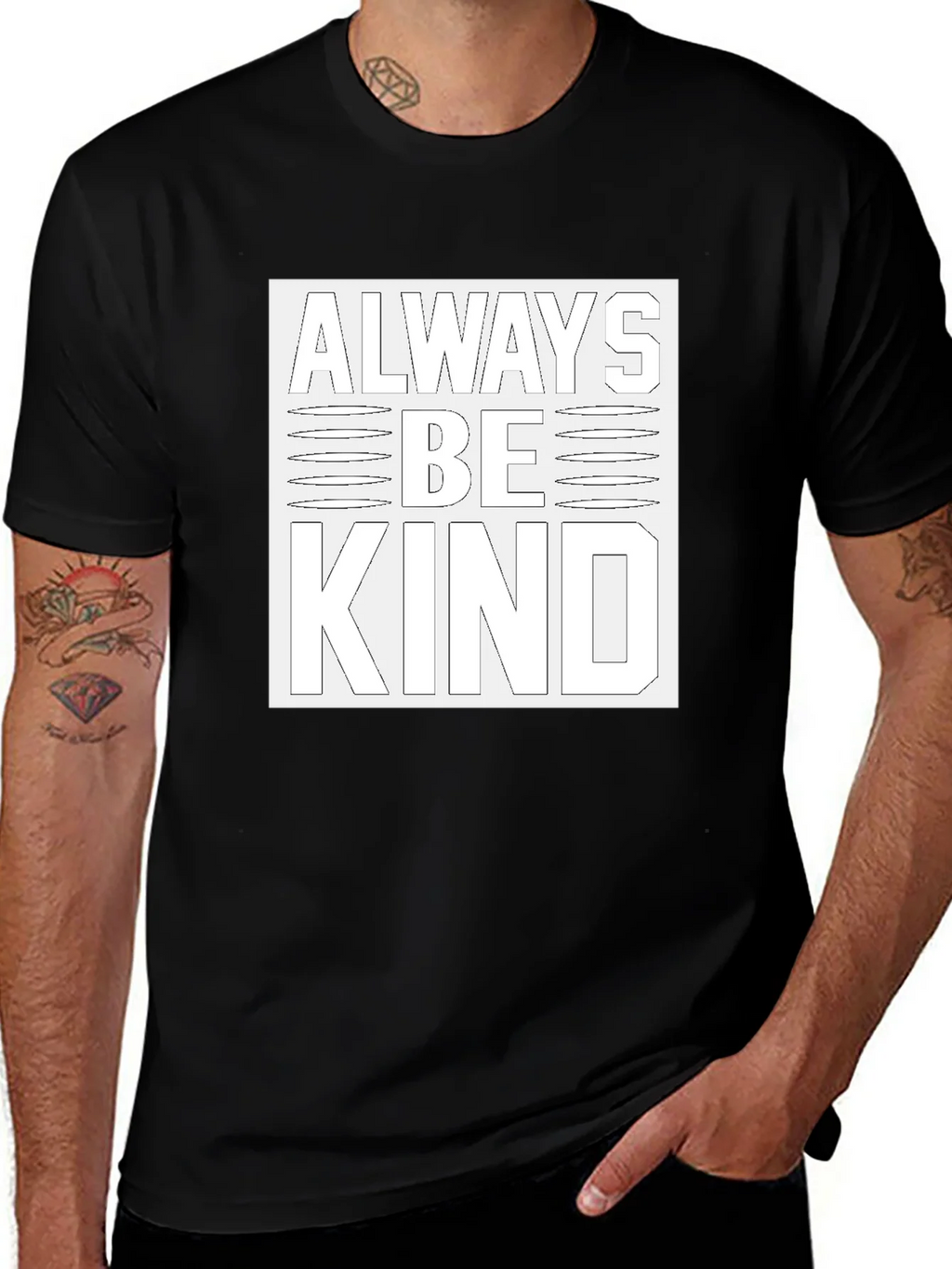 Always Be Kind Black Graphic Tee