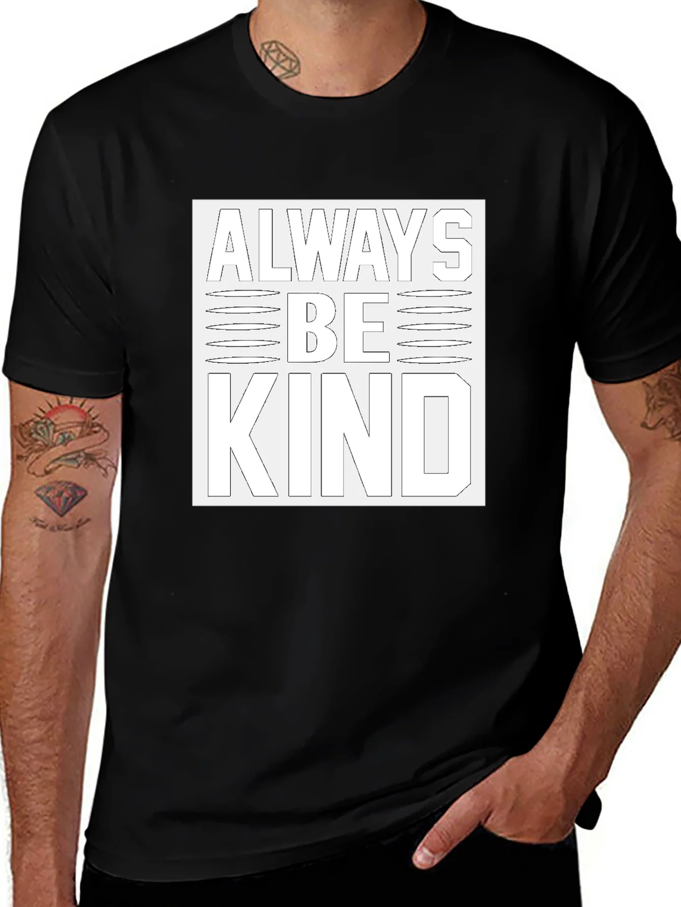 Always Be Kind Black Graphic Tee