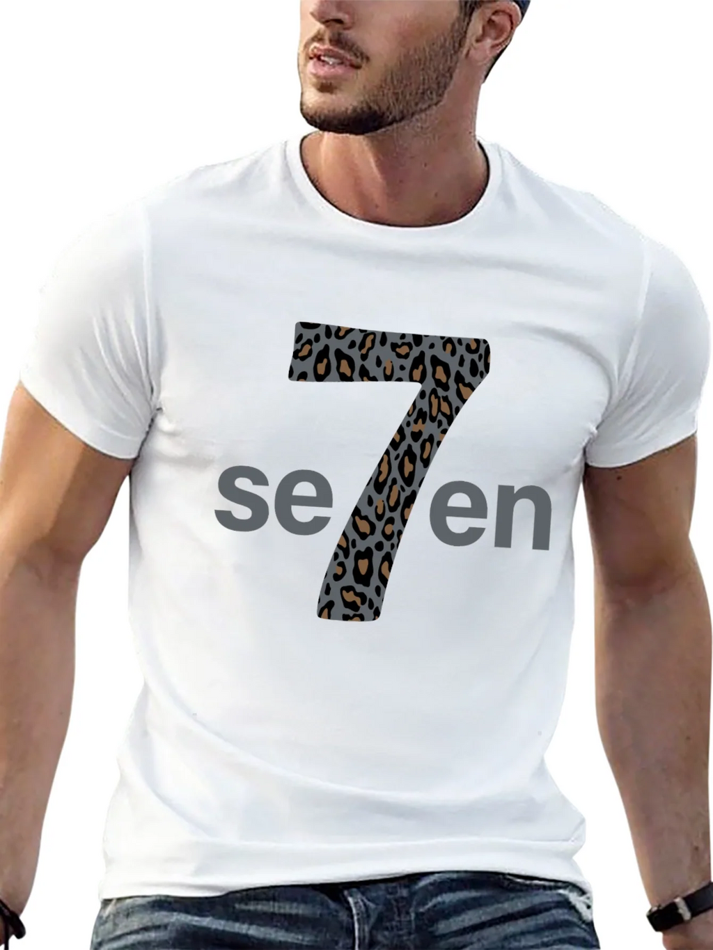 Leopard Print Number Seven T-Shirt