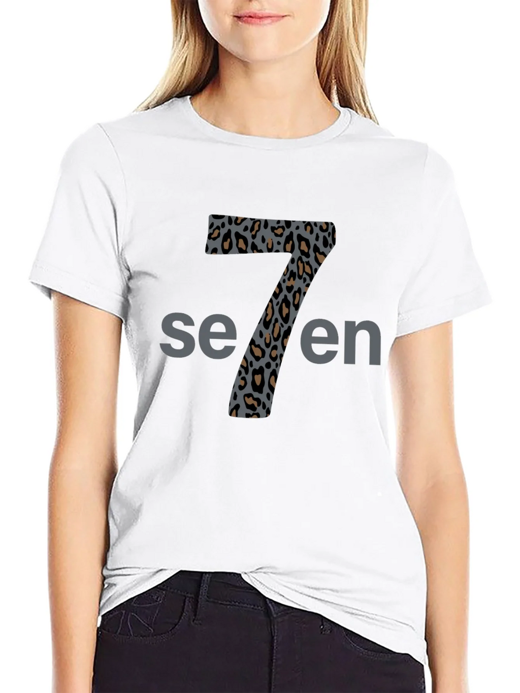 Leopard Print Number Seven T-Shirt
